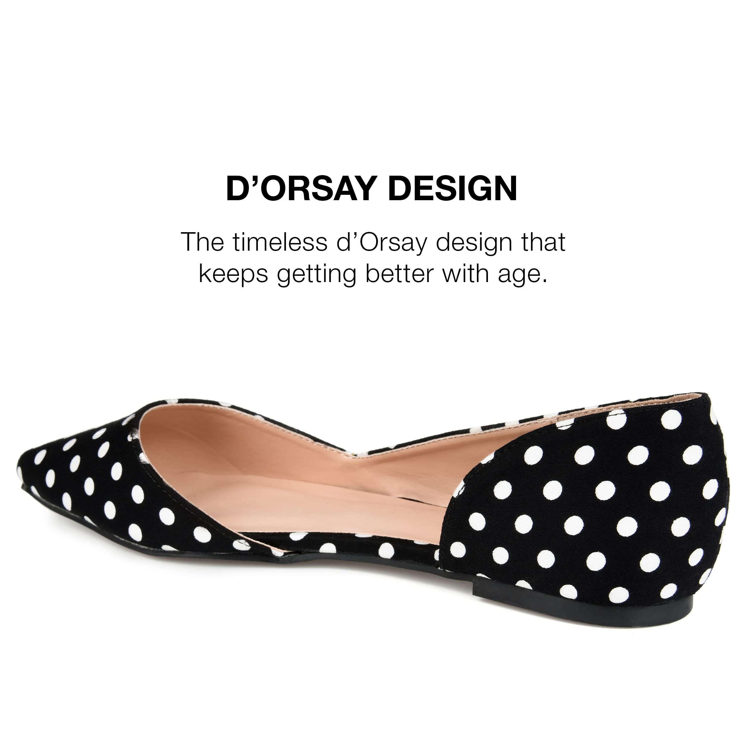 Journee Women's Cortni Comfortable Ballet Flats - Stylish & Lightweight for Work, Office, and Casual Wear