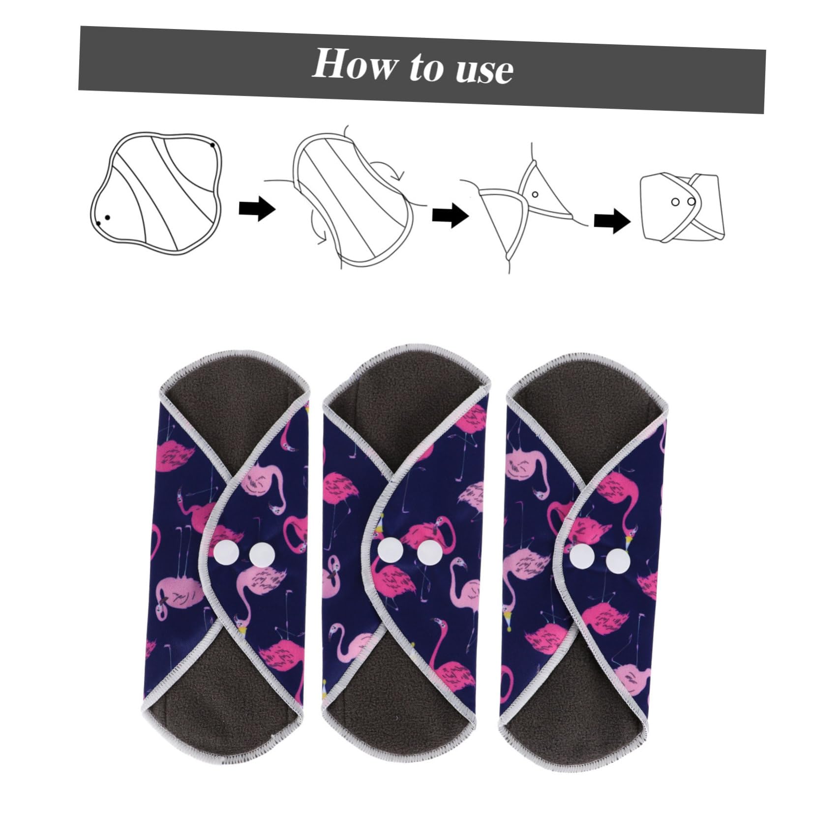BUTIFULSIC Reusable Bamboo Carbon Fiber Sanitary Pads - Washable Menstrual Pads Set with Purple Mother Panties | Eco-Friendly Period Care for Women | Perfect for Night Use, Postpartum & Sensitive Skin
