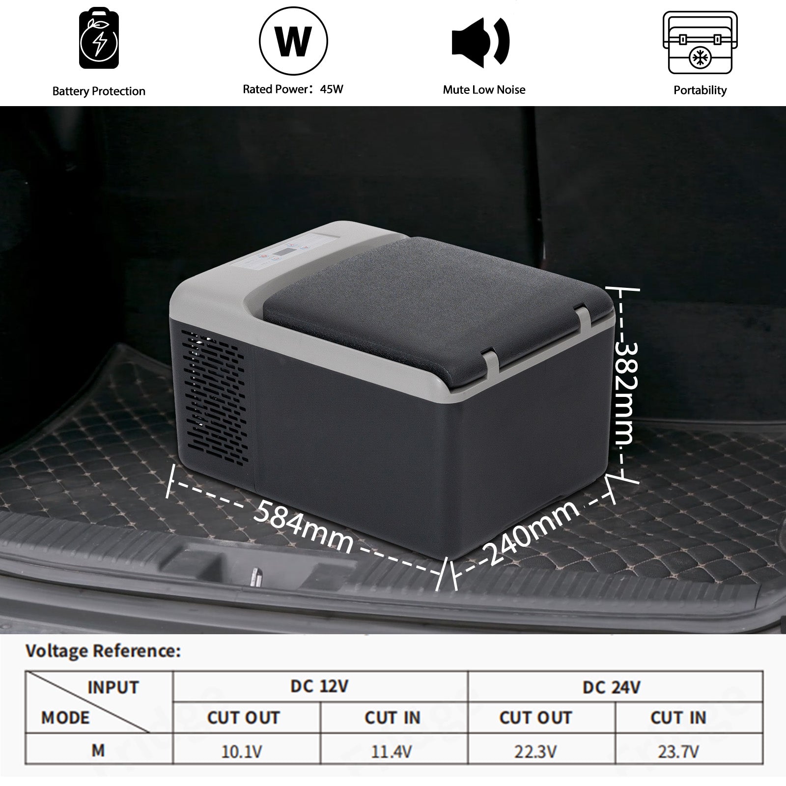 Alpicool C9PT 12V Portable Car Refrigerator - 18 Quart Compact Freezer for Road Trips, Camping & Outdoor Adventures | Black Mini Fridge for Cars, Trucks & RVs