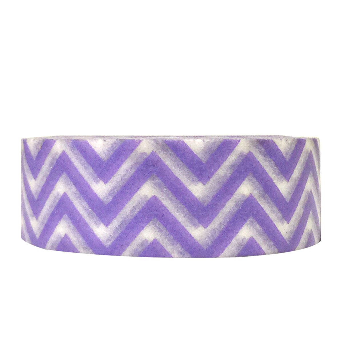 Wrapables Colorful Patterns Washi Masking Tape - Purple Chevron Design for Scrapbooking, Journaling, DIY Crafts & Home Decor