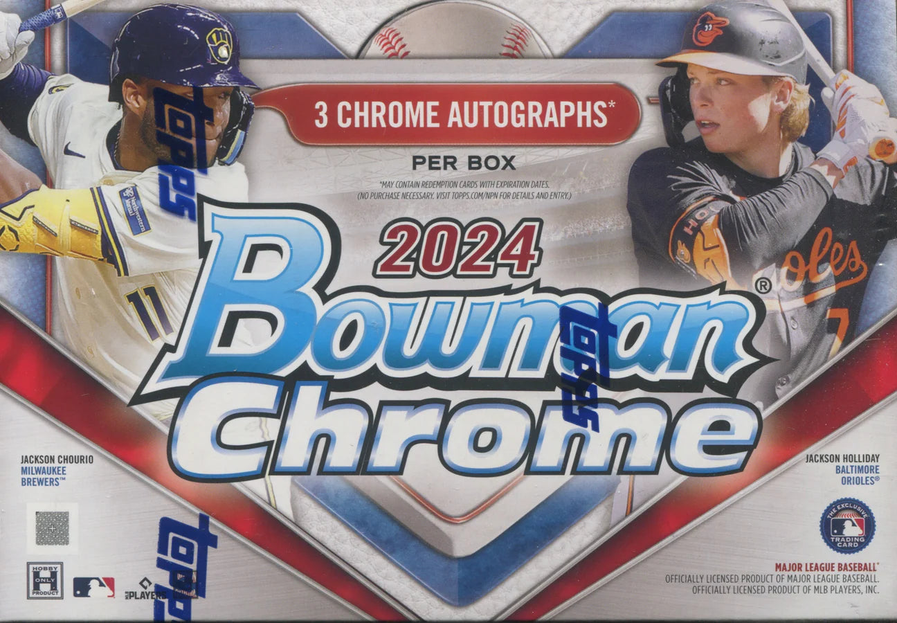 2024 Bowman Chrome Baseball HTA Choice 12 Box Case - Premium Baseball Cards for Collectors & Investors - Perfect for Trading, Gifting & Display