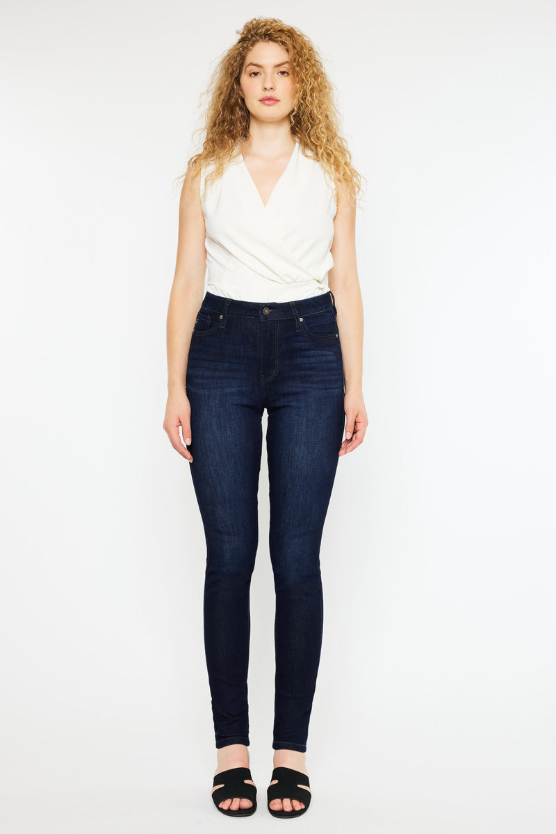 Effie Essentials High Rise Skinny Jeans for Women - Curvy Fit Stretch Denim Pants, Comfortable & Flattering for Everyday Wear, Office, and Night Out