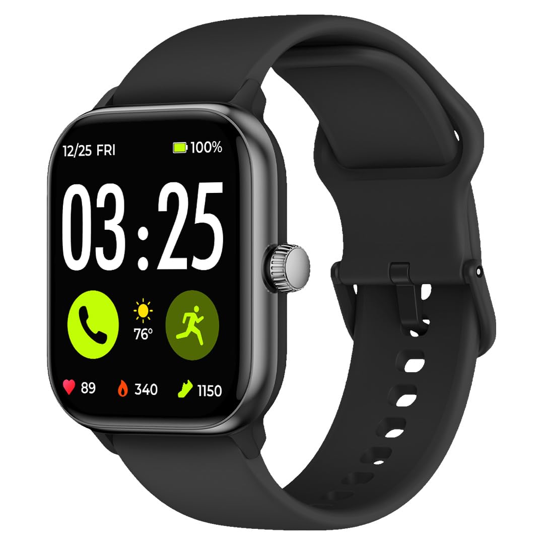 Spade & Co Health Smartwatch 4 - Fitness Tracker for Men & Women with Heart Rate Monitor, Sleep Tracking, SpO2 Sensor, Step Counter, Call Function, IP68 Waterproof - Compatible with iOS & Android - Perfect for Workouts, Running & Daily Activity Tracking