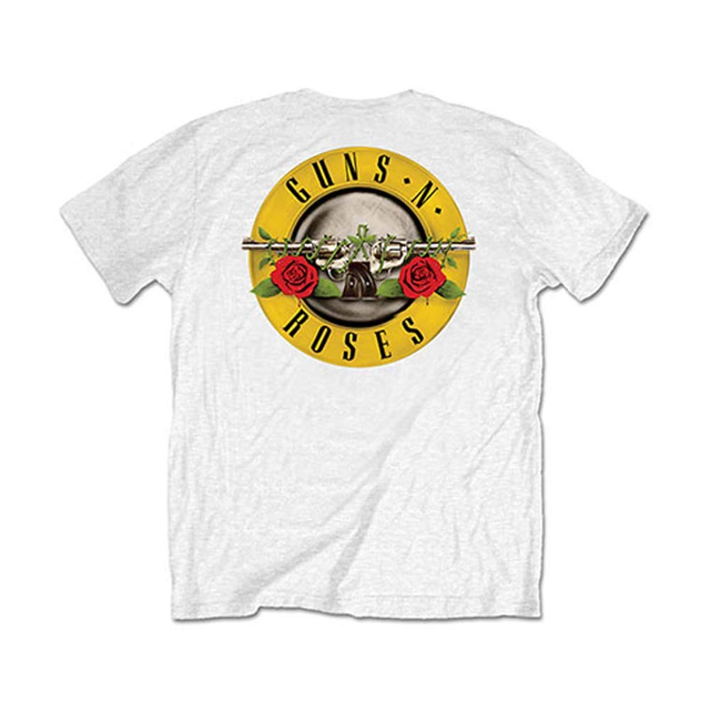 Guns N’ Roses Men's Classic Logo Slim Fit T-Shirt - Black Band Tee with Back Print (Retail Pack) | Rock Music Merchandise for Concerts & Casual Wear