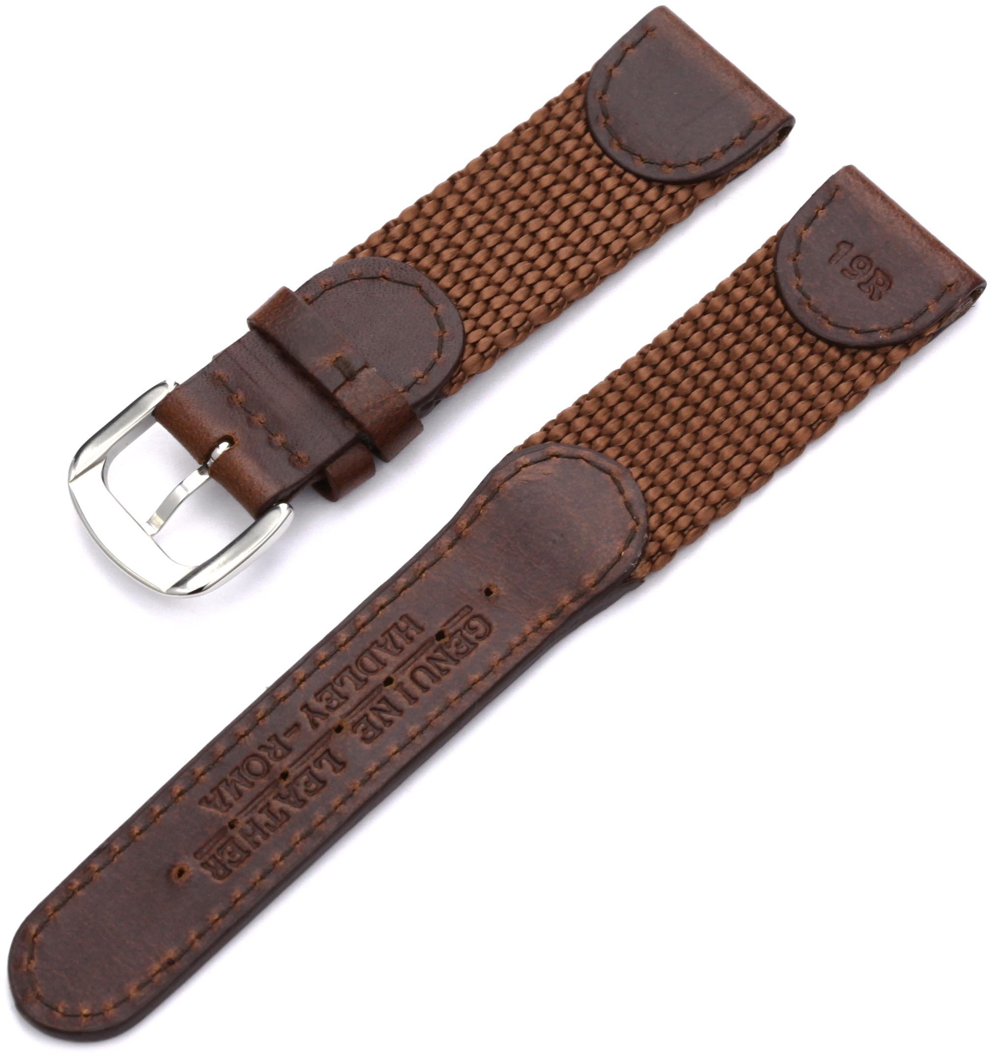 Hadley-Roma Men's Genuine Leather Watch Band Strap MSM866LA 180 - Replacement Watch Strap for Dress Watches & Business Attire