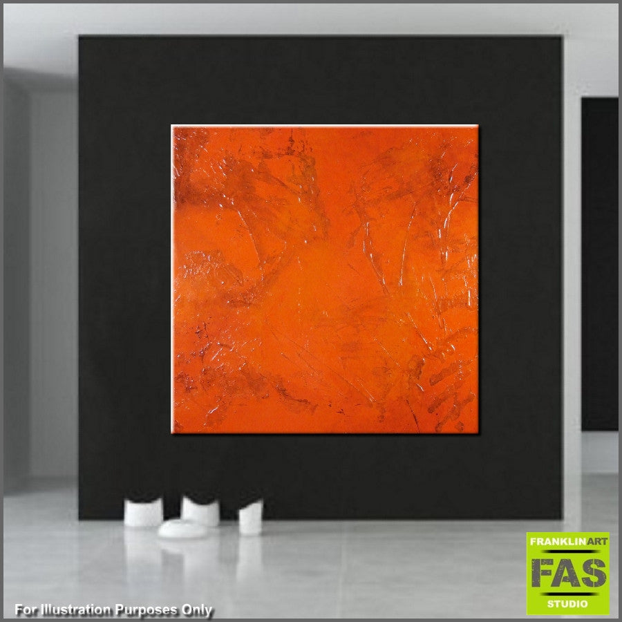 Abstract Orange Wall Art - Modern Canvas Painting for Home & Office Decor | Perfect for Living Room, Bedroom, or Workspace