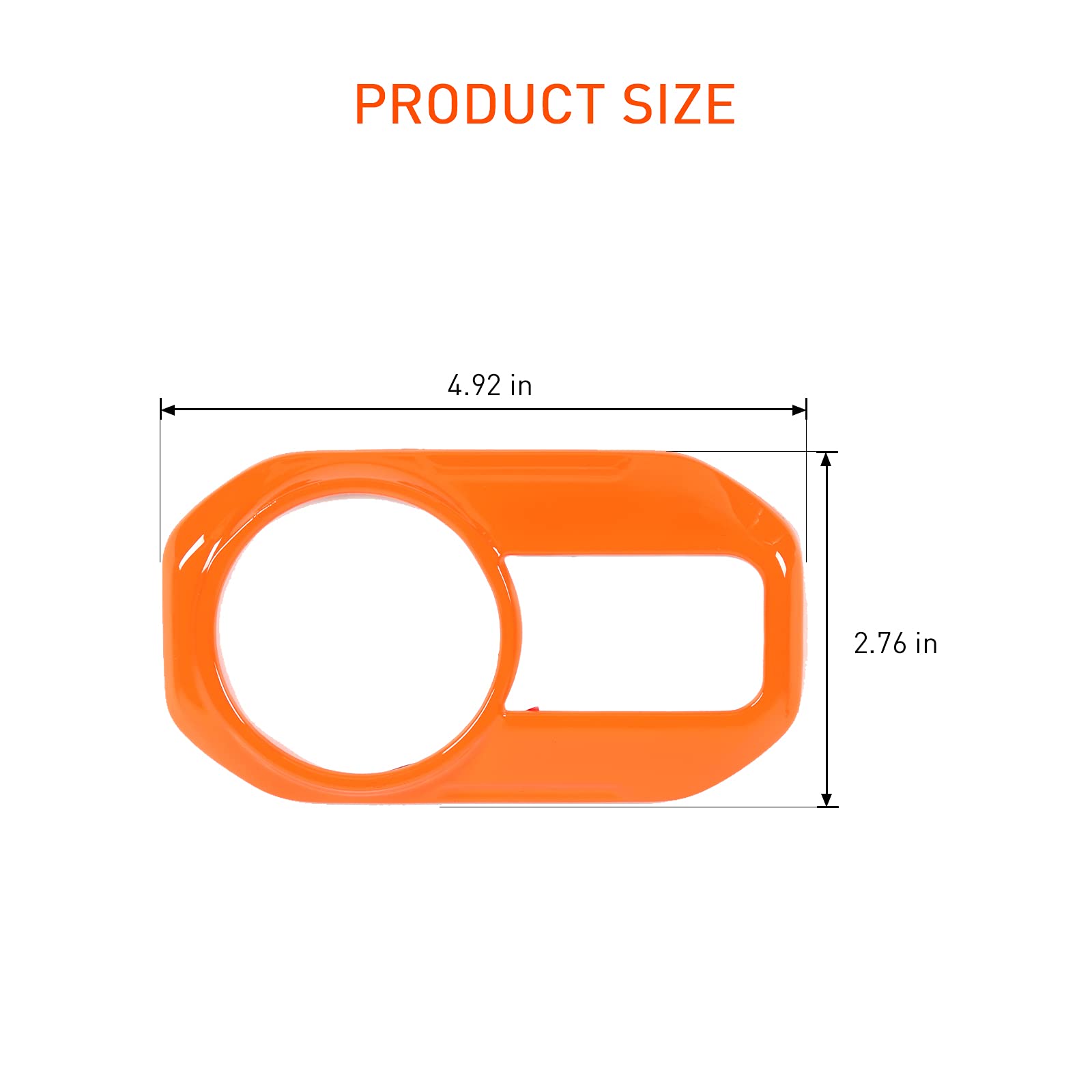 JeCar Orange Interior Headlight Switch Accent Cover Trim for Jeep Wrangler JL JLU (2018-2024) & Gladiator JT (2020-2024) - Upgrade Your Jeep's Interior Style for Off-Road Adventures & Daily Driving