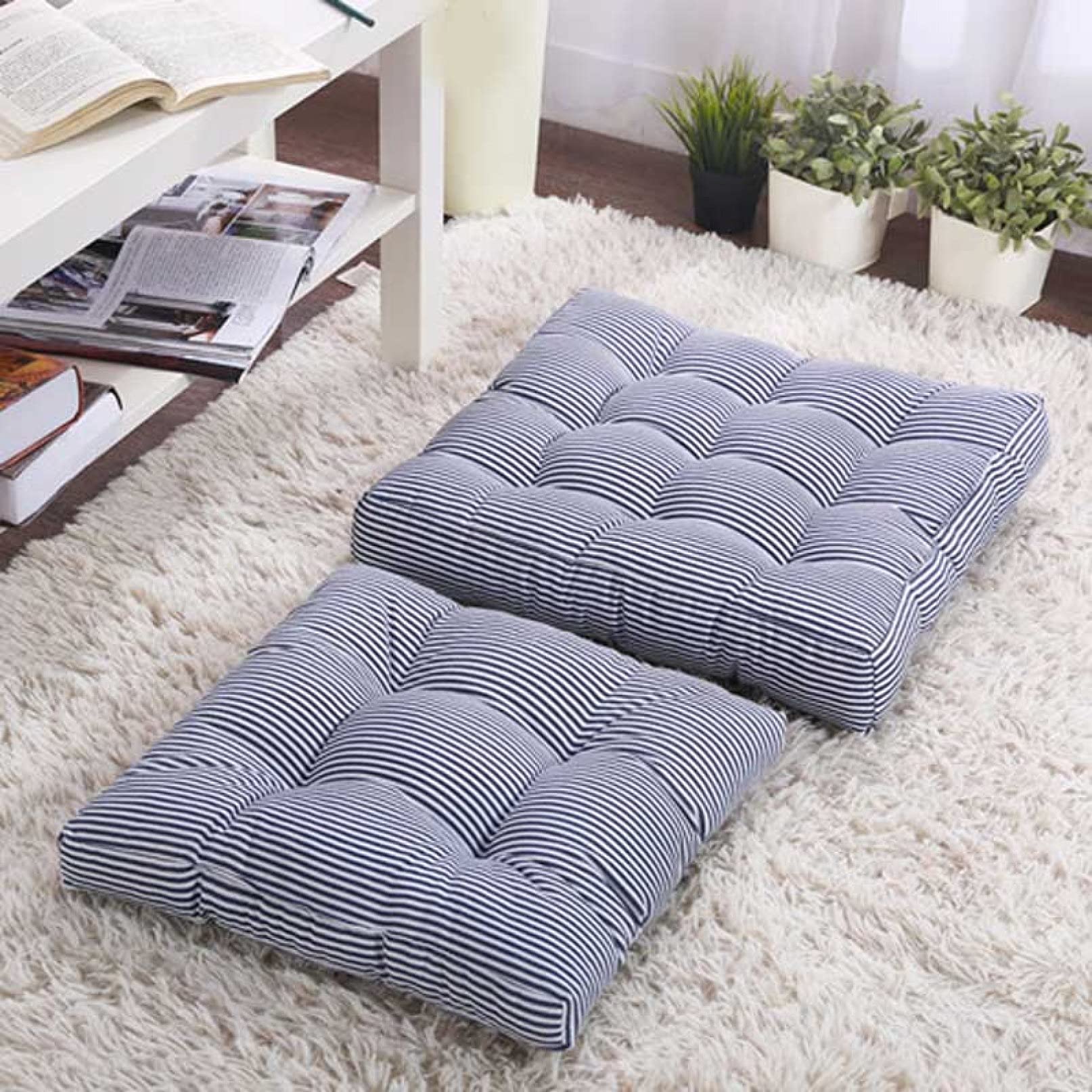 Japanese Thick Tatami Seat Cushion - Coccyx Support Pad for Office Chair, Sofa & Floor - Ultra Soft & Comfortable for Home, Work & Meditation Use