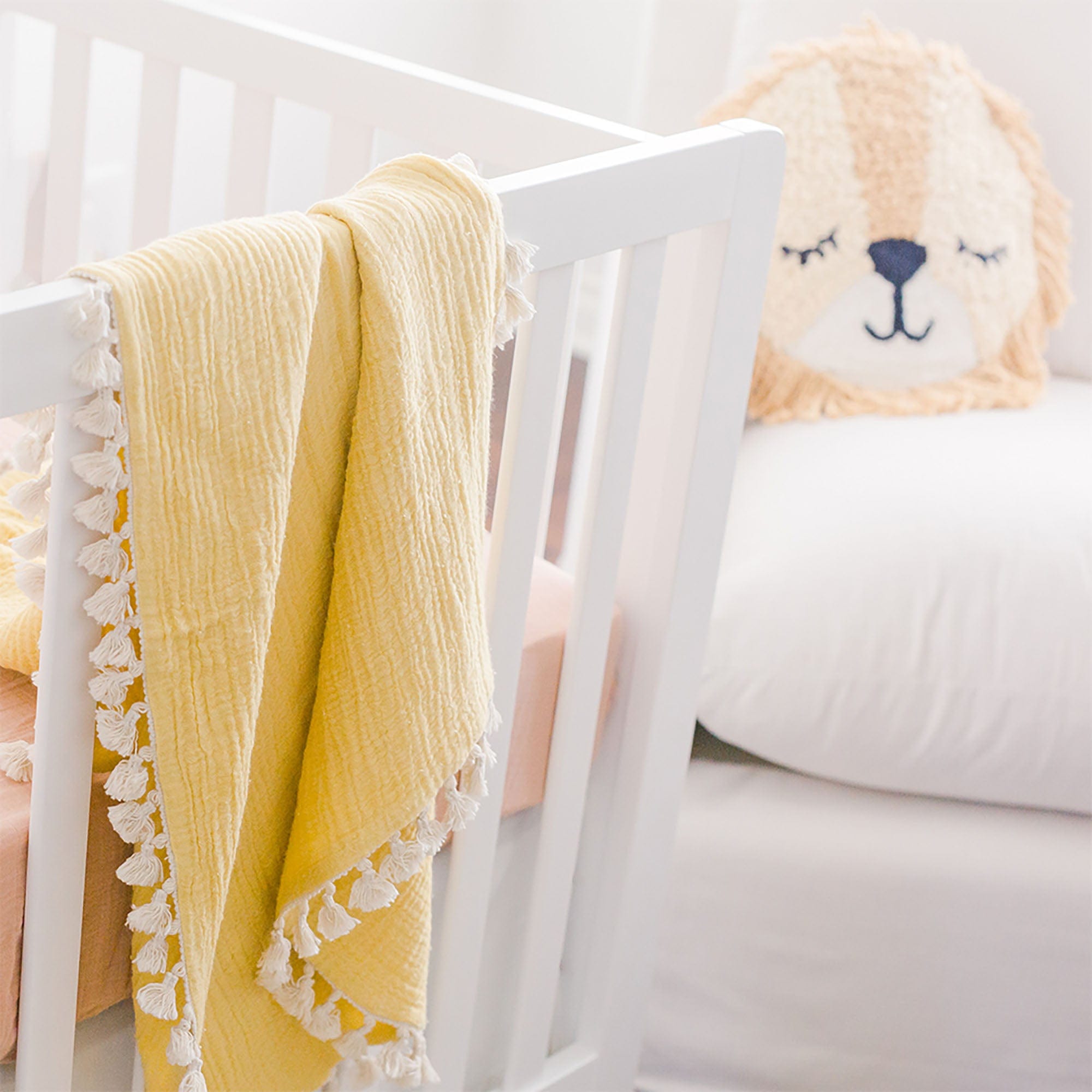 6-Layer Muslin Baby Blanket by Crane - Soft, Breathable & Lightweight for Swaddling, Nursing & Stroller Use