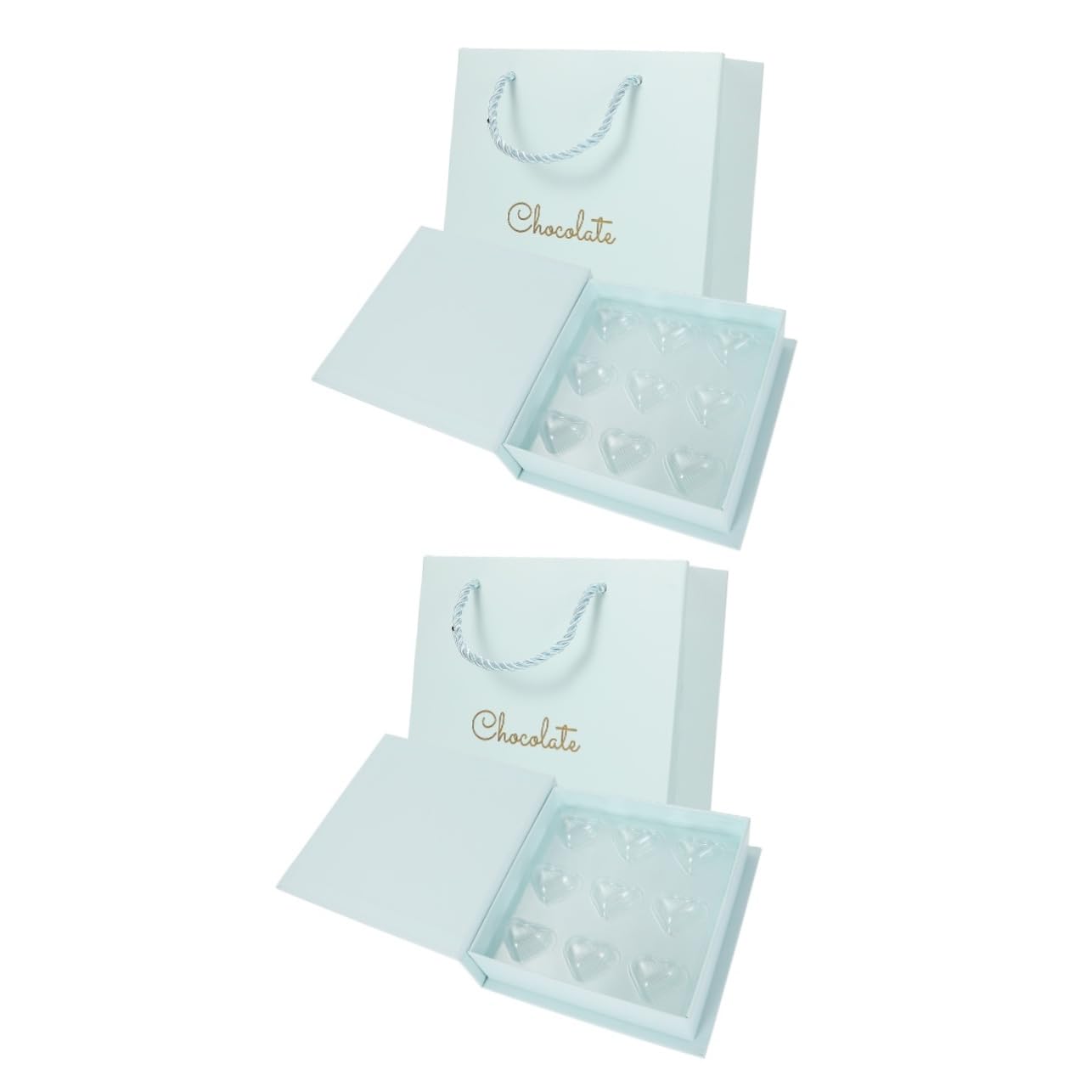 Valentine's Chocolate Gift Box - 2 Pcs Wedding Favor Candy Box for Party Favors