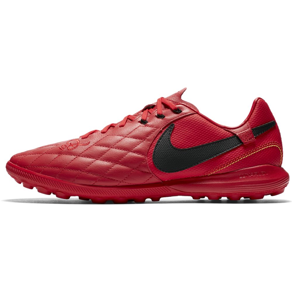 Nike Lunar LegendX 7 Pro 10R TF Turf Soccer Shoes - Men's Artificial Grass Football Cleats in University Red for Indoor & Outdoor Training Matches