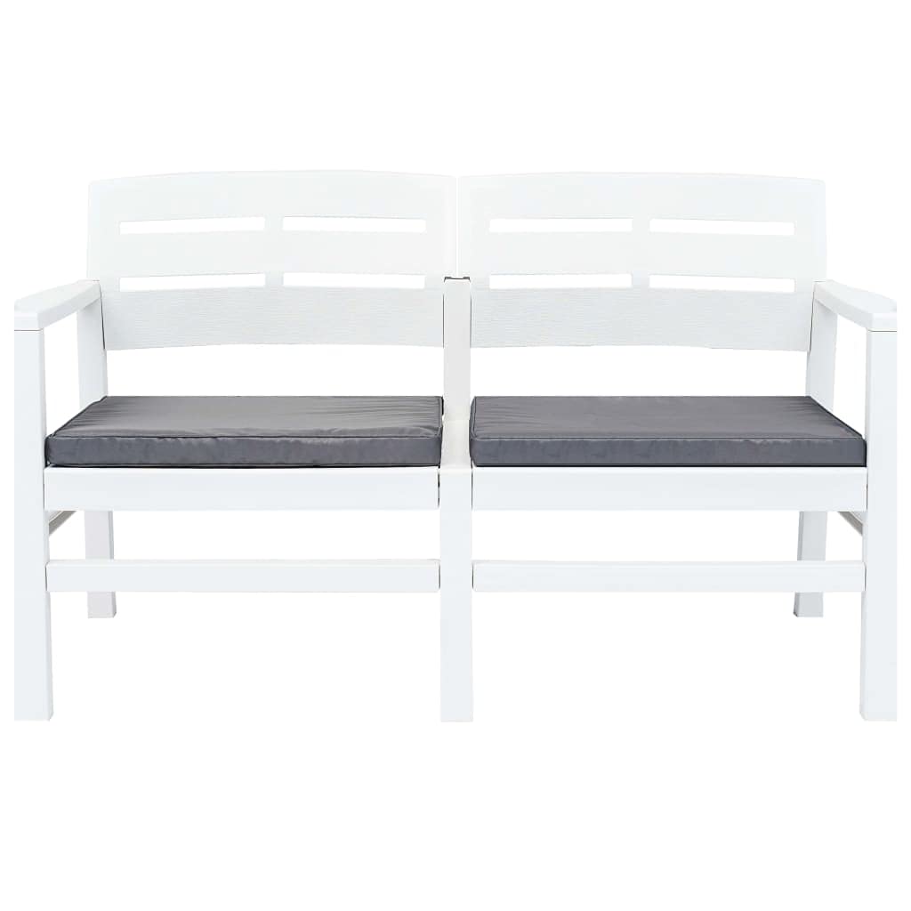 2-Seater Patio Bench with Cushions 52.4