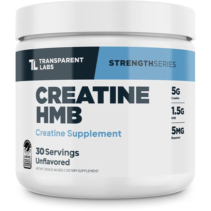 Transparent Labs Creatine HMB Supplement - Pure Monohydrate Powder for Muscle Growth & Strength - Pre & Post Workout Recovery for Athletes & Bodybuilders