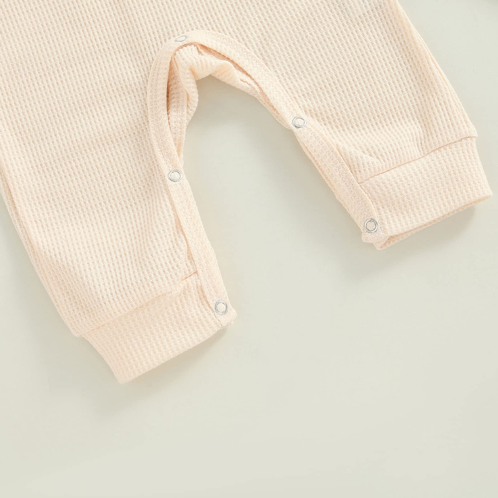 Emmababy Baby Girl & Boy Sleeveless Jumpsuit - Waffle Knit Sweater Romper with Suspenders - Ribbed Knit Bodysuit for Infants - Perfect for Playdates & Photo Shoots