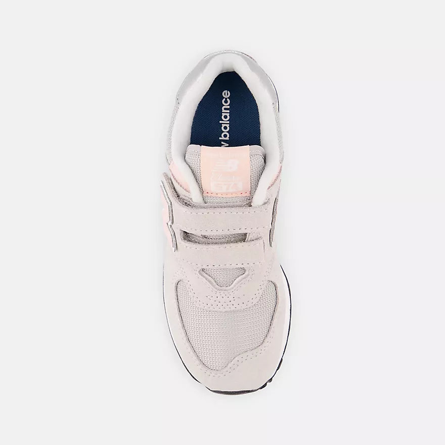 574 Core Hook & Loop Sneaker - Comfortable Slip-On Shoes for Women & Men (Rain Cloud + Pink Haze) | Perfect for Casual Wear, Walking & Light Sports