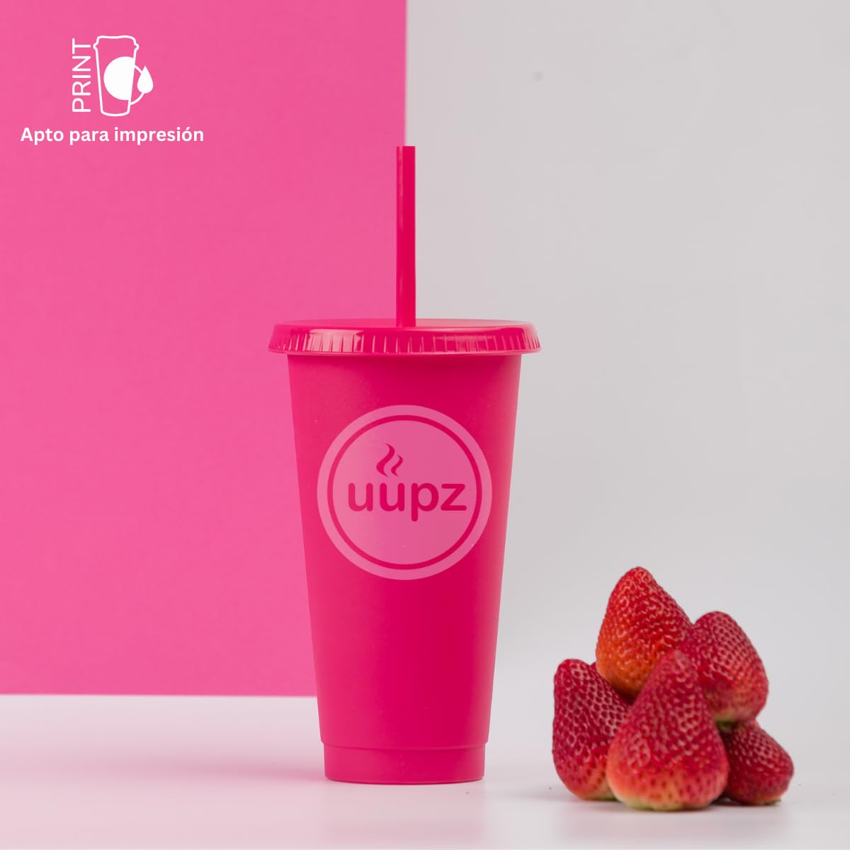 Reusable Plastic Cups with Lids and Straws - 24oz BPA-Free Travel Tumbler Set of 50 - Perfect for Iced Coffee, Smoothies, Cold Drinks at Home, Office, Picnics and Parties