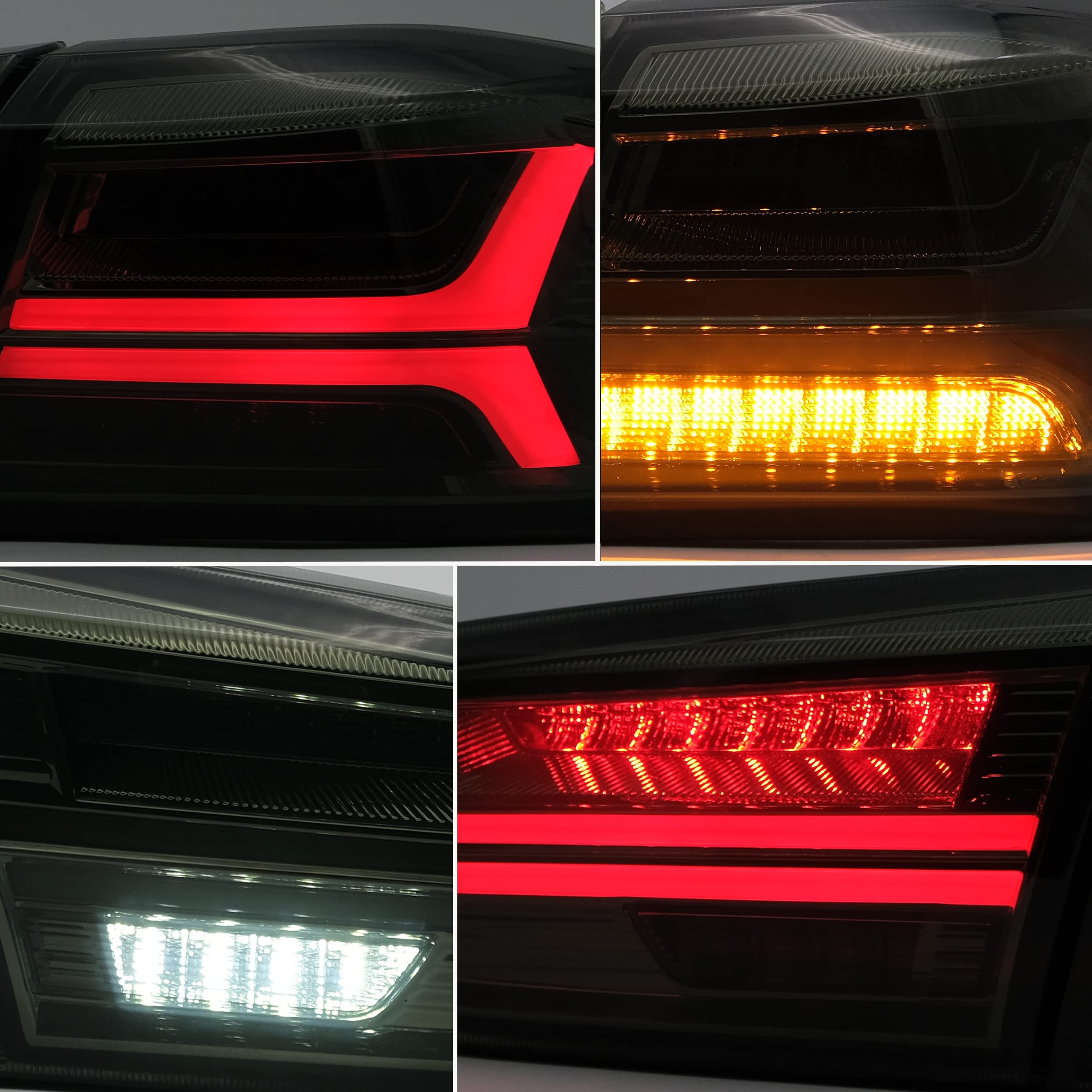 VLAND Smoked Tail Lights Assembly for Mitsubishi Lancer & EVO X 2008-2020 - DRL, Sequential Turn Signal & Fog Lights - Perfect for Night Driving & Car Customization (Not for Sportbacks/Fortis/IO)