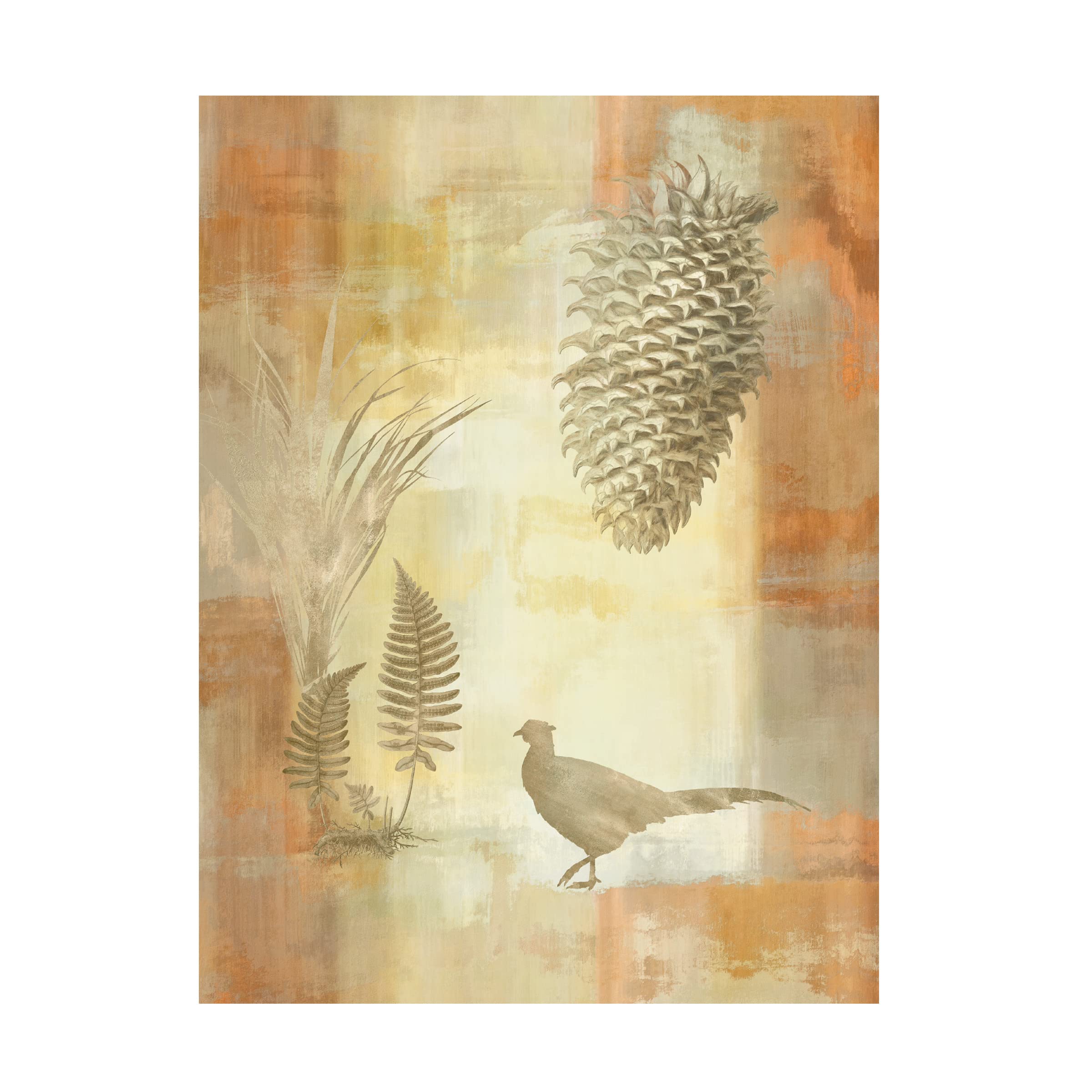 Trademark Fine Art 'Autumn Mood II' by Cora Niele - Handmade Canvas Wall Art for Living Room, Bedroom & Office Decor - Fall Landscape Painting for Home & Gifts