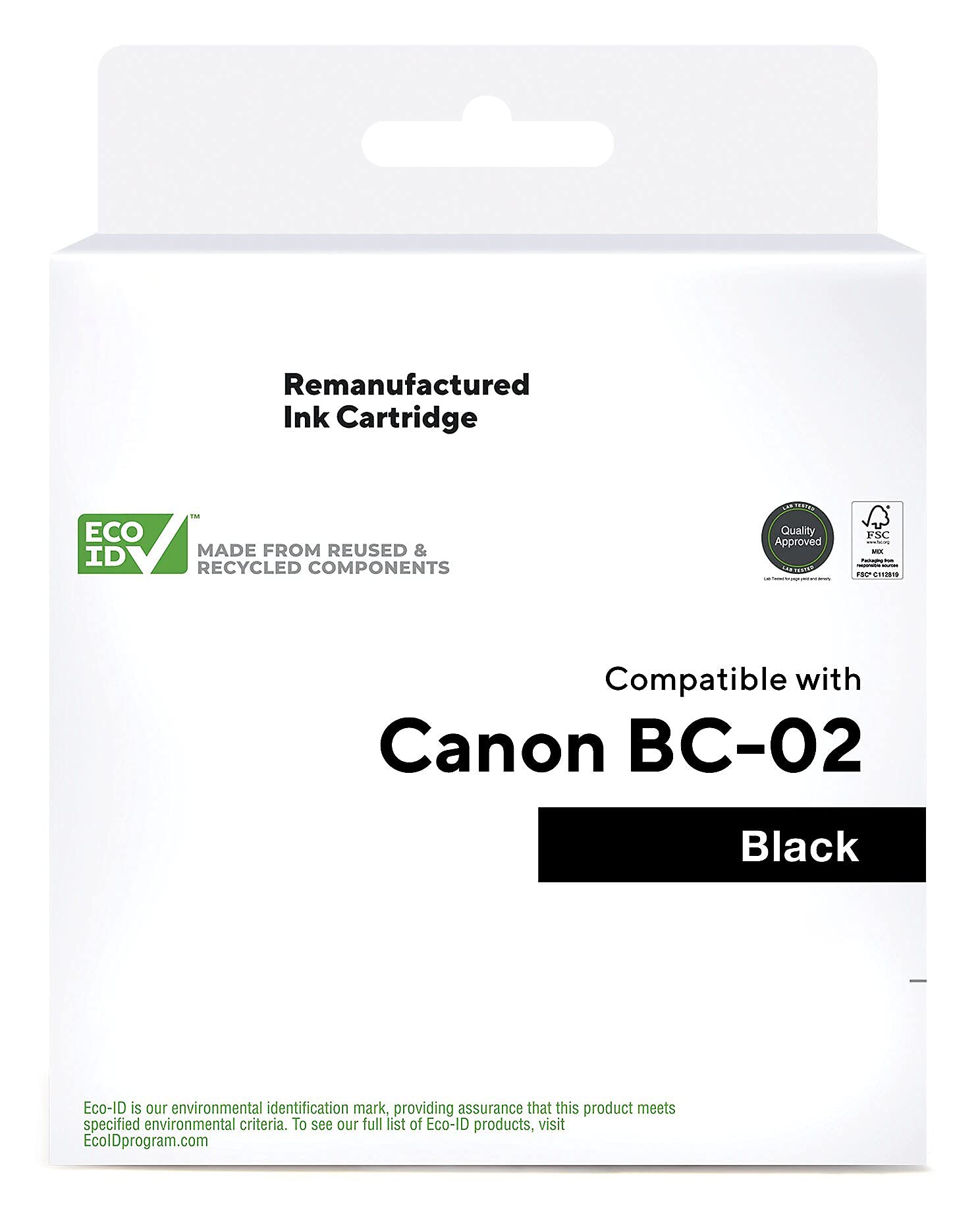 Hitouch TR0881A377 Remanufactured Black Standard Yield Ink Cartridge Replacement for Canon BC-02 - Compatible with Home & Office Printing, Documents, Photos