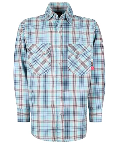 Plaid Blue-pearl Snaps