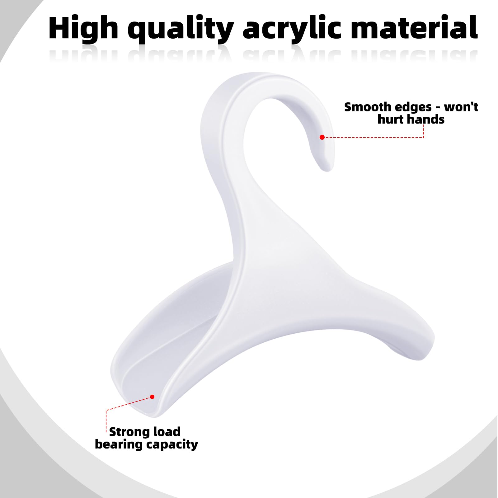 Maitys 36 Pcs Acrylic Purse Hanger Hook - Handbag Organizer for Closet Storage, Over The Door Hook Rack for Tote Bags, Backpacks & Satchels (White) - Perfect for Bedroom, Closet & Entryway Organization