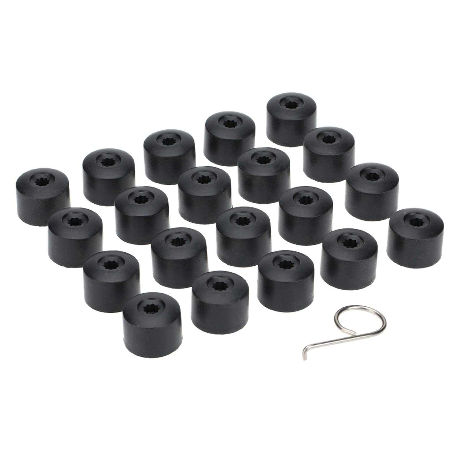 MZWNQ 20Pcs 17mm Wheel Nut Caps - New Car Style Lug Bolt Covers with Removal Tool for VW Passat, Golf, Bora, Beetle | Durable Anti-Rust Hub Accessories for Car Protection & Aesthetic Upgrade