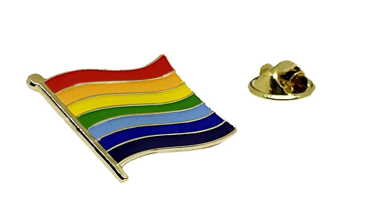 LGBTQ Pride Flag Lapel Pins for Gay Lesbian Bisexual Transgender - Rainbow Equality Accessories for Pride Month, Parades, Protests & Everyday Wear