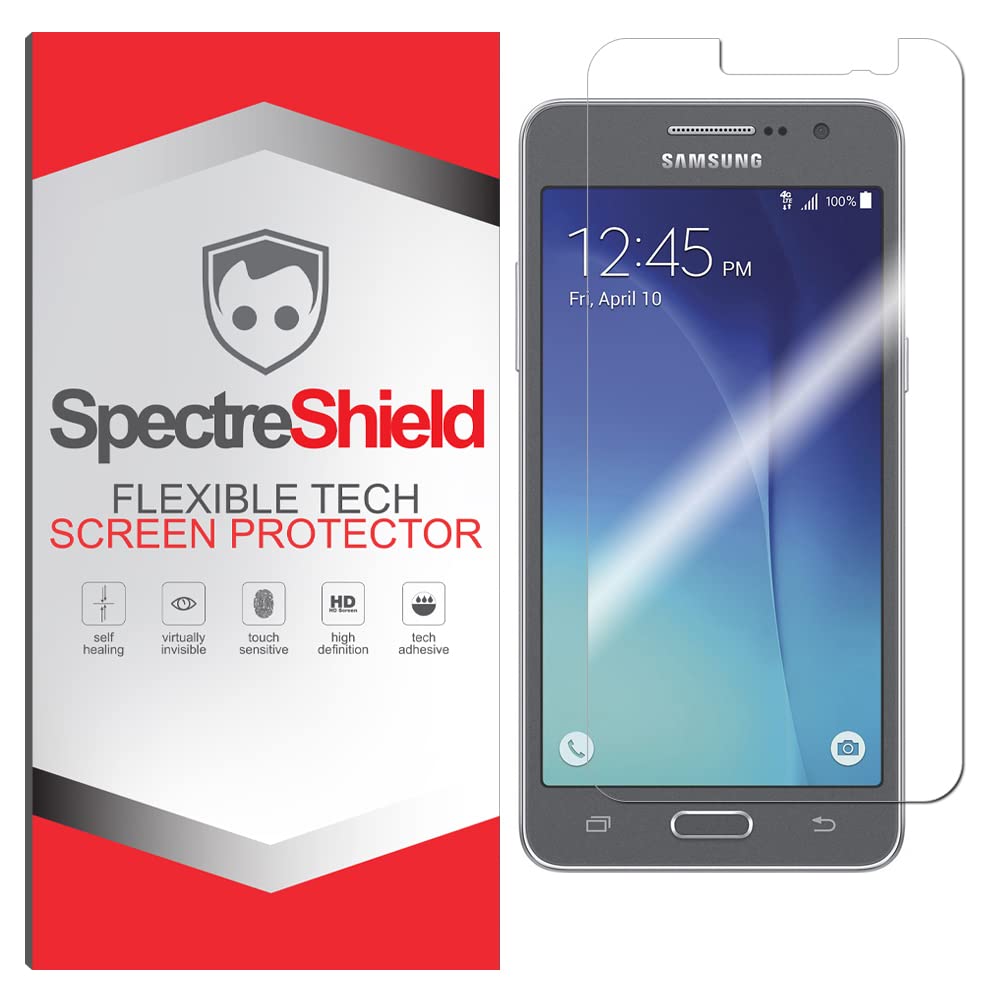 Spectre Shield Screen Protector for Samsung Galaxy Grand Prime - Case Friendly, Flexible TPU Film with Full Coverage - Clear HD Protection for Everyday Use & Outdoor Activities