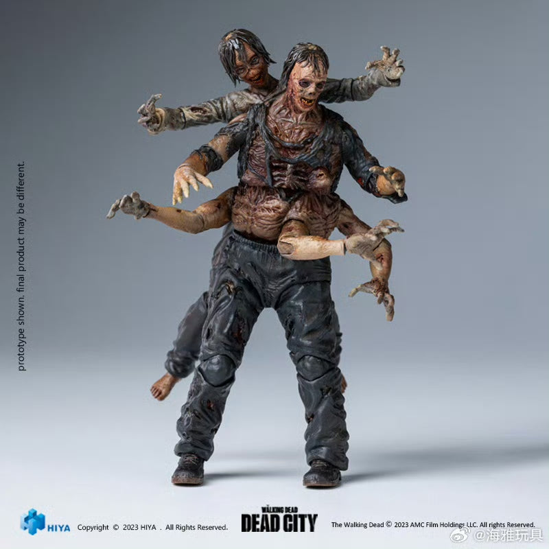 PRE-ORDER: 1/18 Scale HIYA 4-Inch Action Figure - The Walking Dead: Dead City Walker King Collectible Mini Series | Zombie Apocalypse Display & Collector's Item
