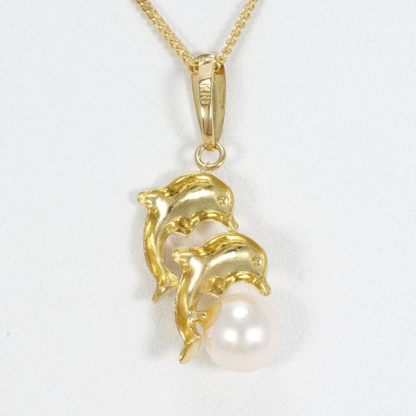 18K Yellow Gold Pearl Necklace for Women - Elegant Luxury Jewelry Gift for Brides, Anniversary & Special Occasions