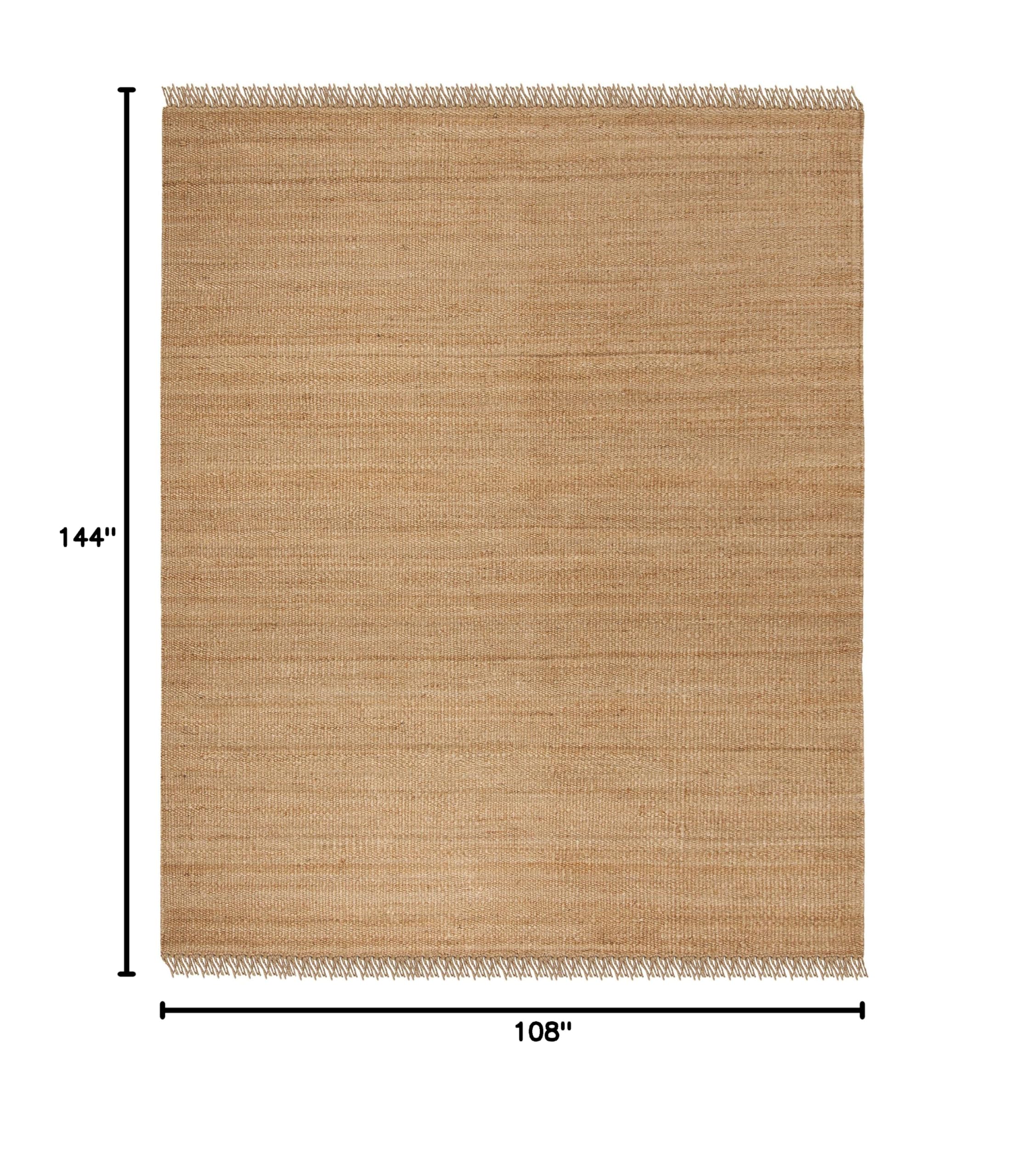 SAFAVIEH Handmade Boho Jute Area Rug 9' x 12' - Natural Fiber Woven with Fringe, Eco-Friendly & Durable for High Traffic Areas | Perfect for Living Room, Bedroom & Bohemian Home Decor