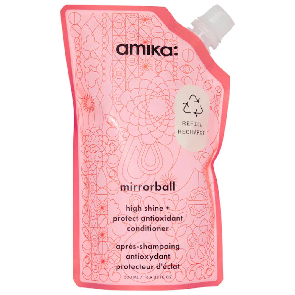 Amika Mirrorball High Shine + Protect Antioxidant Conditioner for Color-Treated Hair - Hydrating & Frizz Control Hair Treatment for Smooth, Glossy Locks - Perfect for Daily Use & SalonQuality Results at Home