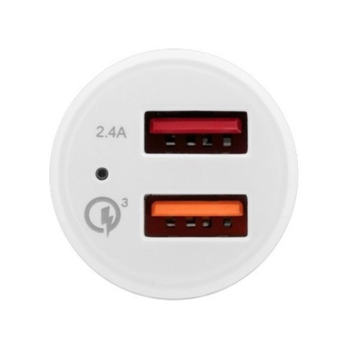 3sixT Fast Car Charger 5.4A Dual Port USB Adapter with 1m Micro USB Cable - Quick Charge for iPhone Android Smartphones While Driving