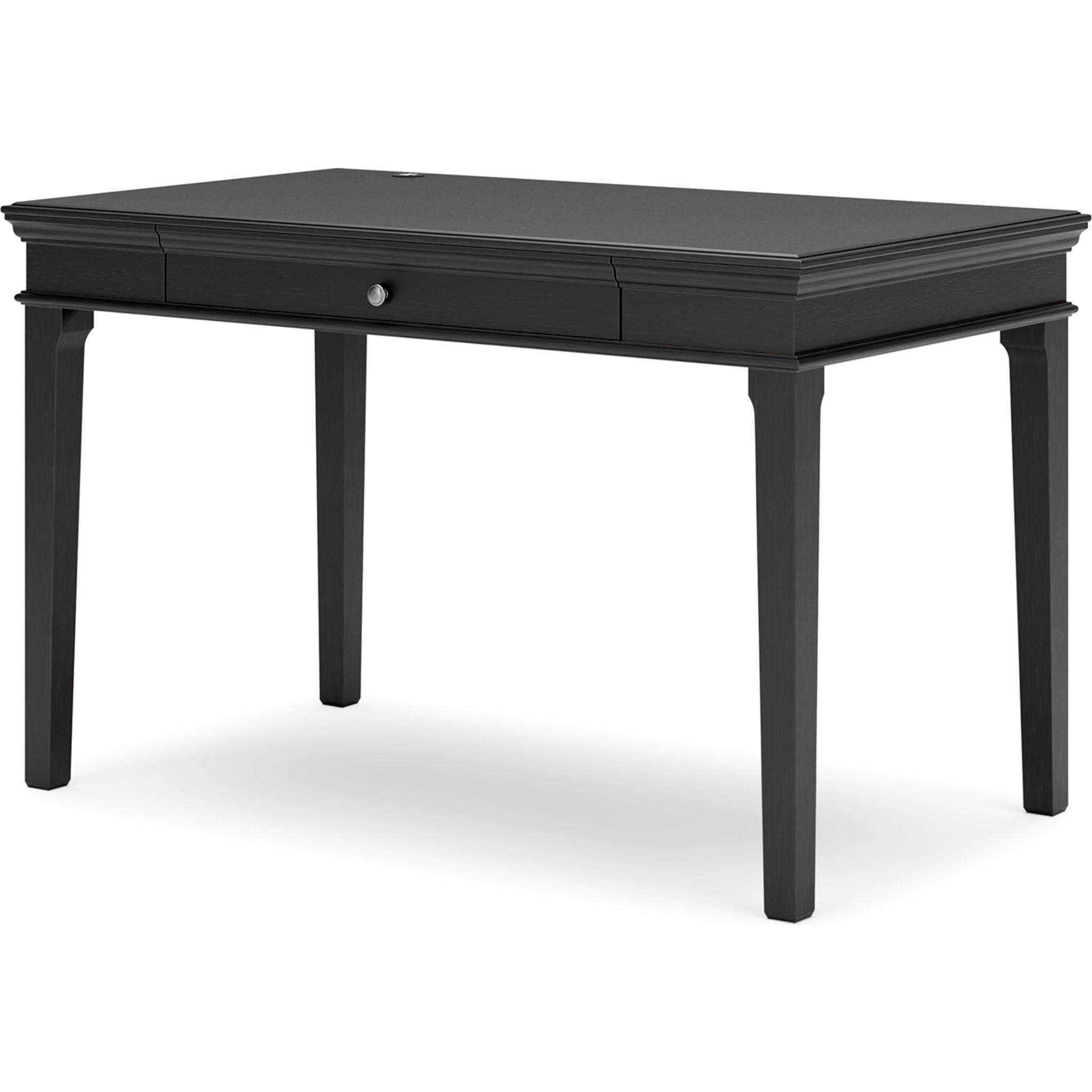 Beckincreek Black Office Desk - Modern Writing Desk for Home & Office Workspace, Study, and Computer Use