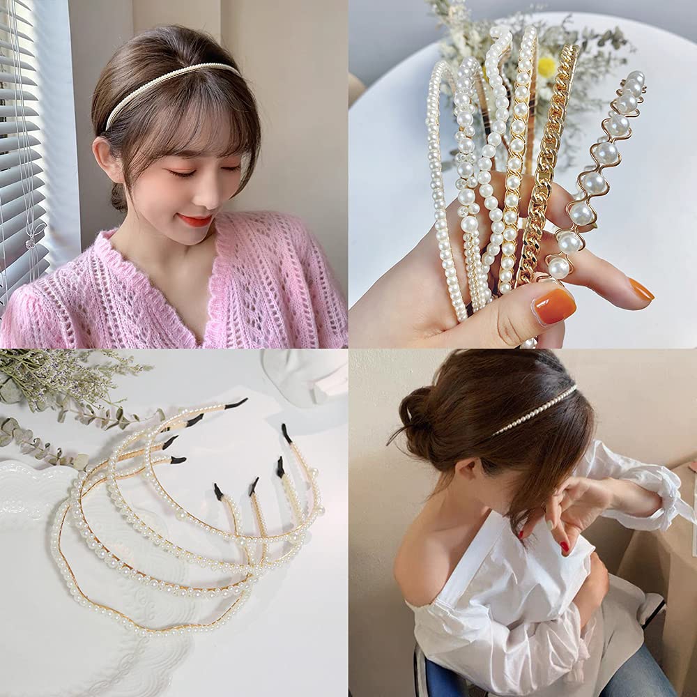 Elegant Pearl Hair Clips for Women - Fashion Hair Accessories, Bridal Headbands & Hair Hoops - Perfect for Weddings, Parties & Everyday Style (Style 1)