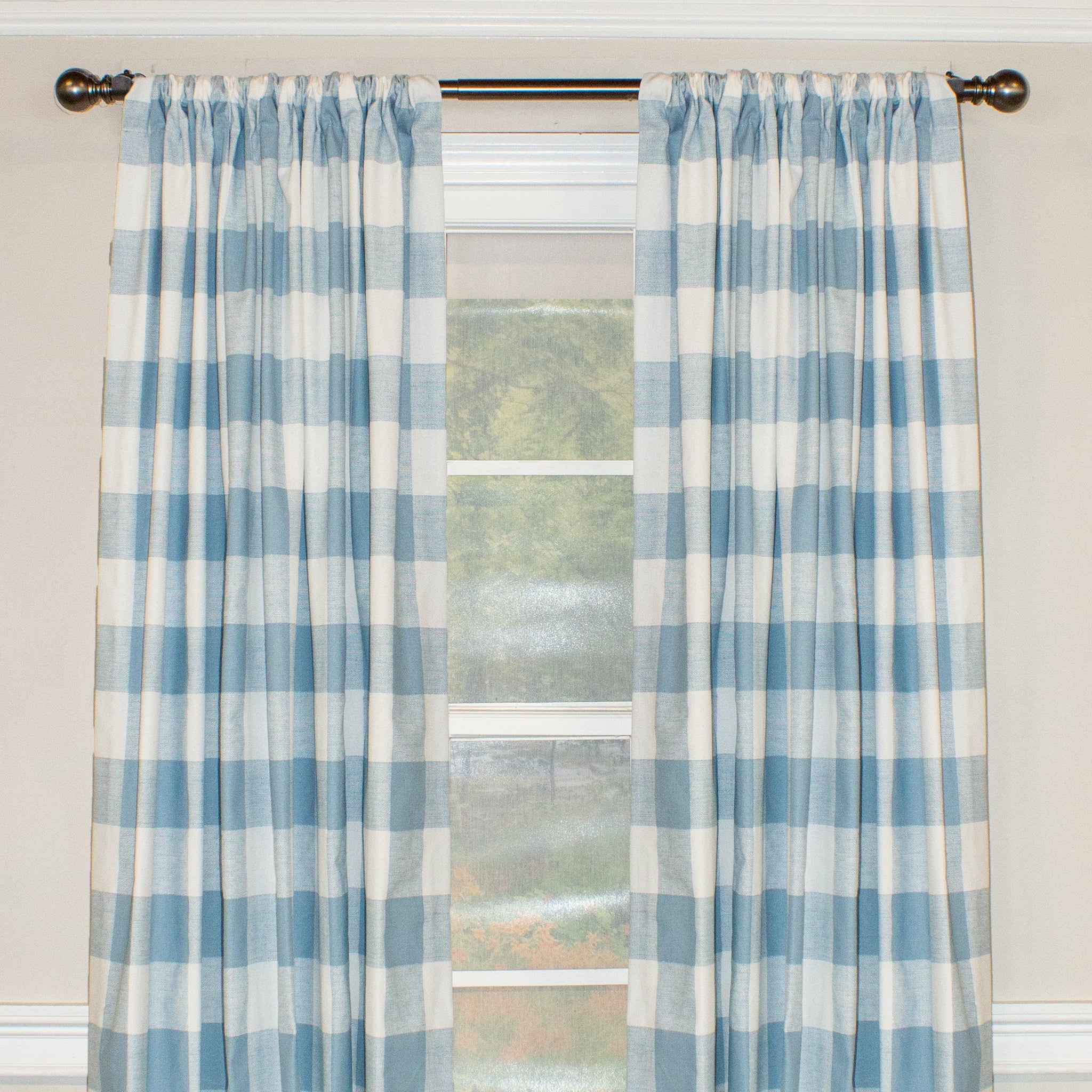 Buffalo Check Large Window Curtain Panels - Black & Red Plaid Thermal Insulated Drapes for Living Room, Bedroom & Kitchen - Noise Reducing & Energy Saving Home Decor