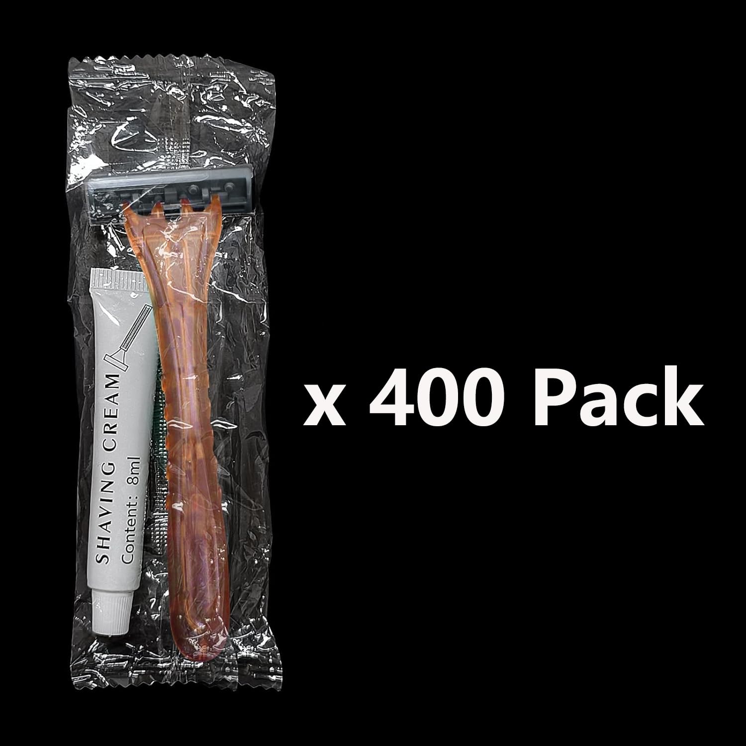 400 Count Kheoxusa 3-Blade Disposable Razors - Individually Wrapped for Travel, Airbnb, Hotels, Shelters & Personal Grooming - Smooth Shaving for Men & Women - Perfect for Home, Gym, Camping & Emergency Kits
