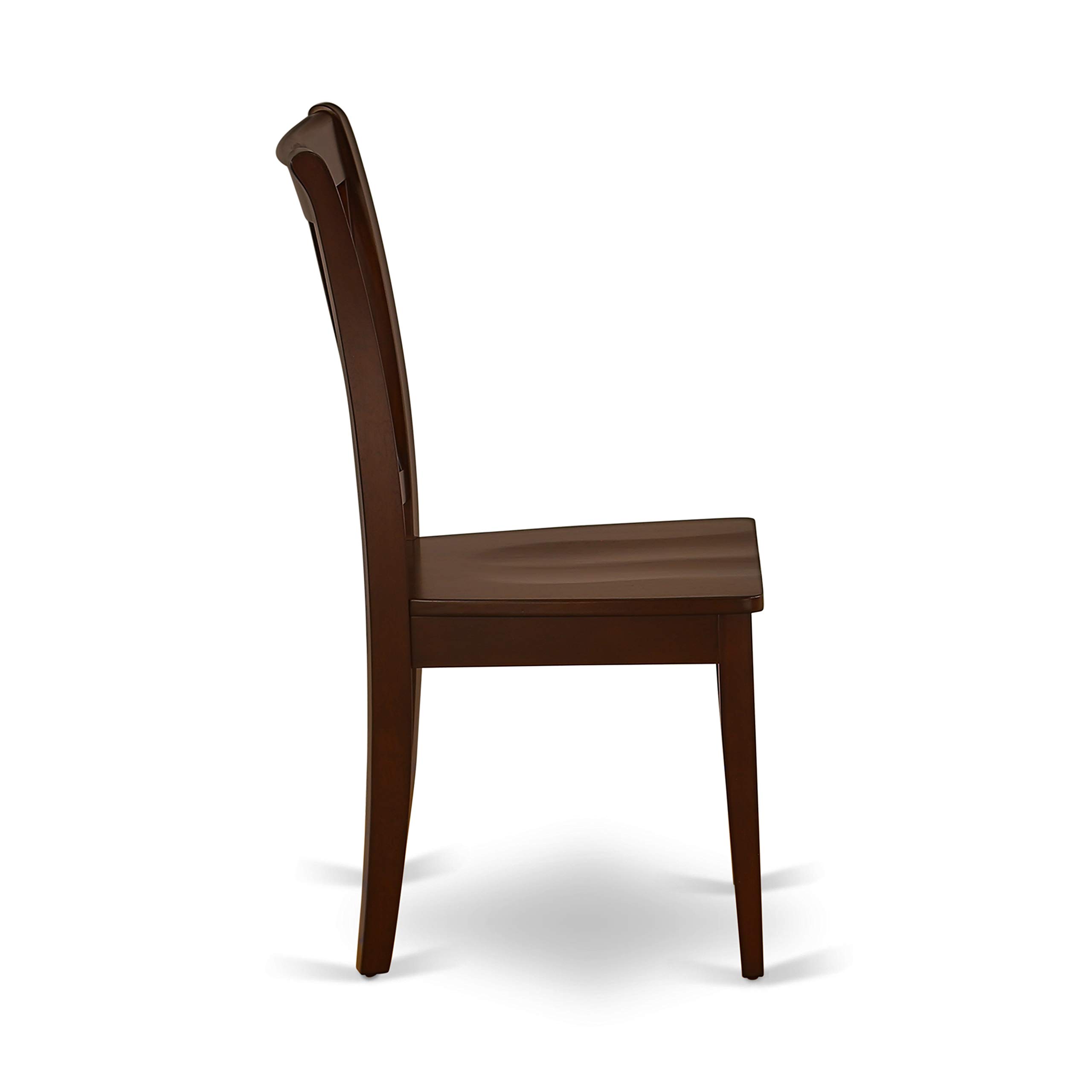 East West Furniture HBCL3-MAH-W 3-Piece Small Space Dinette Set with Round Pedestal Dining Table & 2 Chairs, 42x42 Inch, Mahogany Finish - Perfect for Apartments, Breakfast Nooks & Cozy Dining Areas