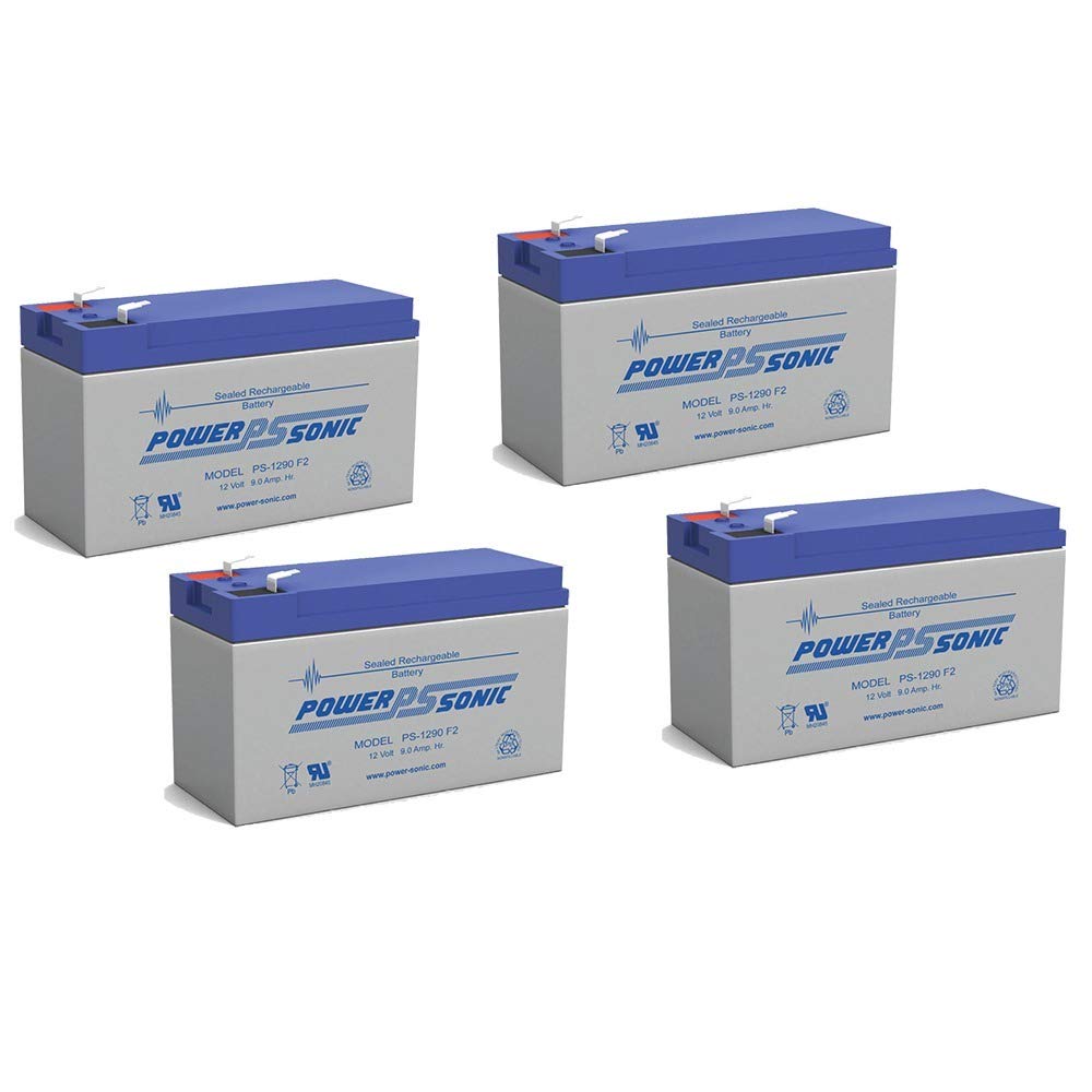 Power Sonic 12V 9AH Rechargeable Battery - Replacement for Ritar RT1270E, RT1270H, RT1275-4 Pack - Ideal for UPS Backup, Solar Systems, and Emergency Power Supply