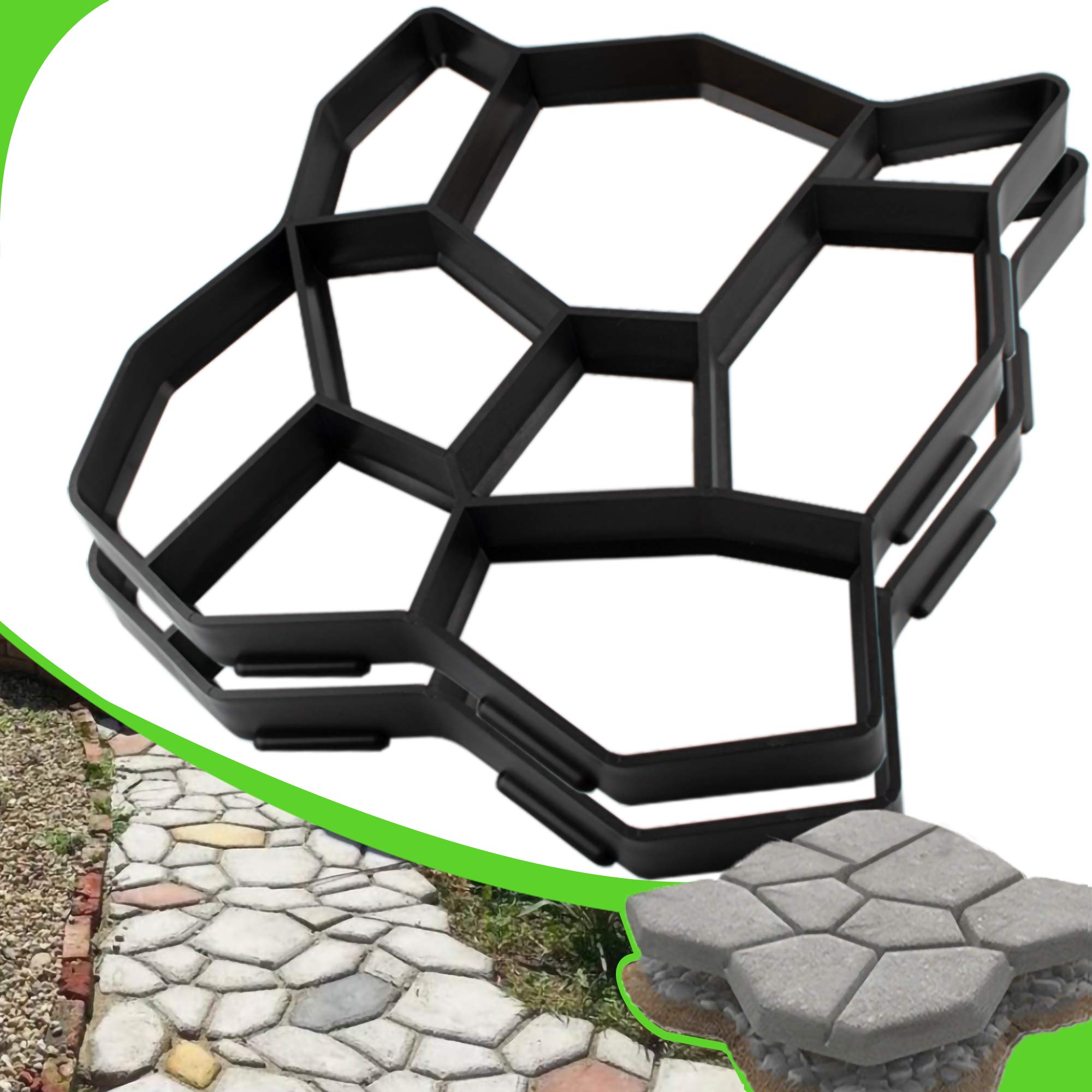 2 Pack Large Walk Maker Molds for Concrete Stepping Stones - 19.6