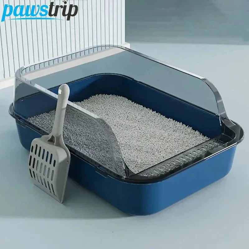 Semi-Enclosed Cat Litter Box with Odor Control - Private Cat Bathroom for Indoor Cats - Perfect for Small Spaces & Apartments