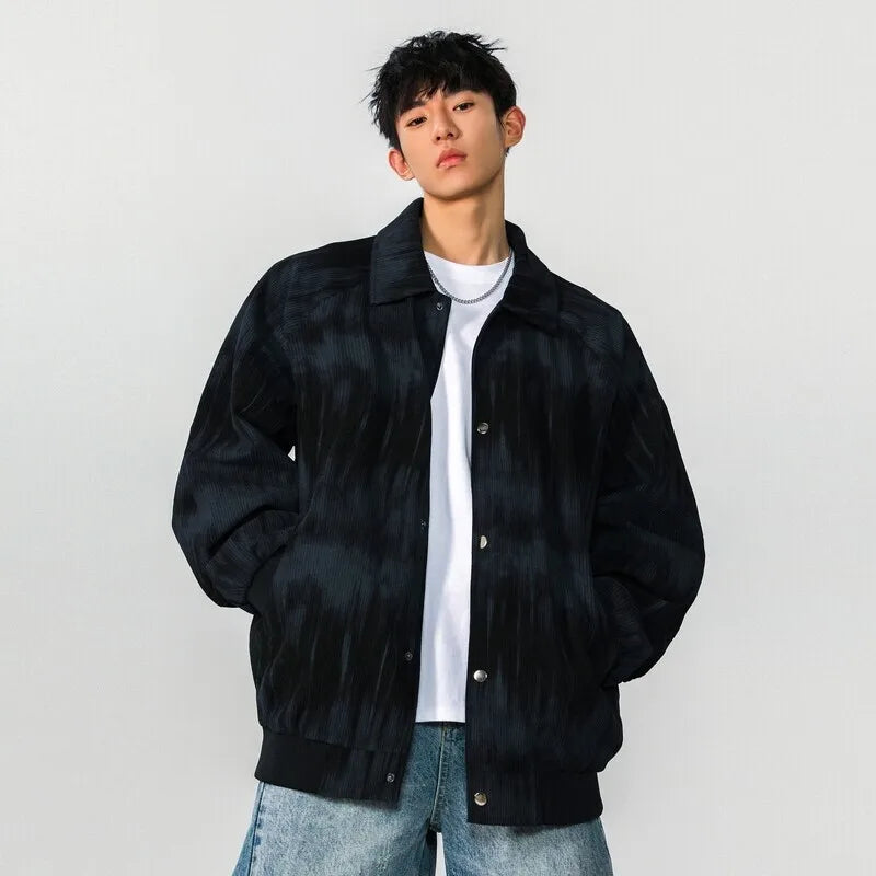 Men's American Style Jackets - Spring Casual Single Breasted Solid Color Turn Down Collar Coat | Trendy Outerwear for Everyday Wear & Office | Fashionable Men's Clothing 9W1238