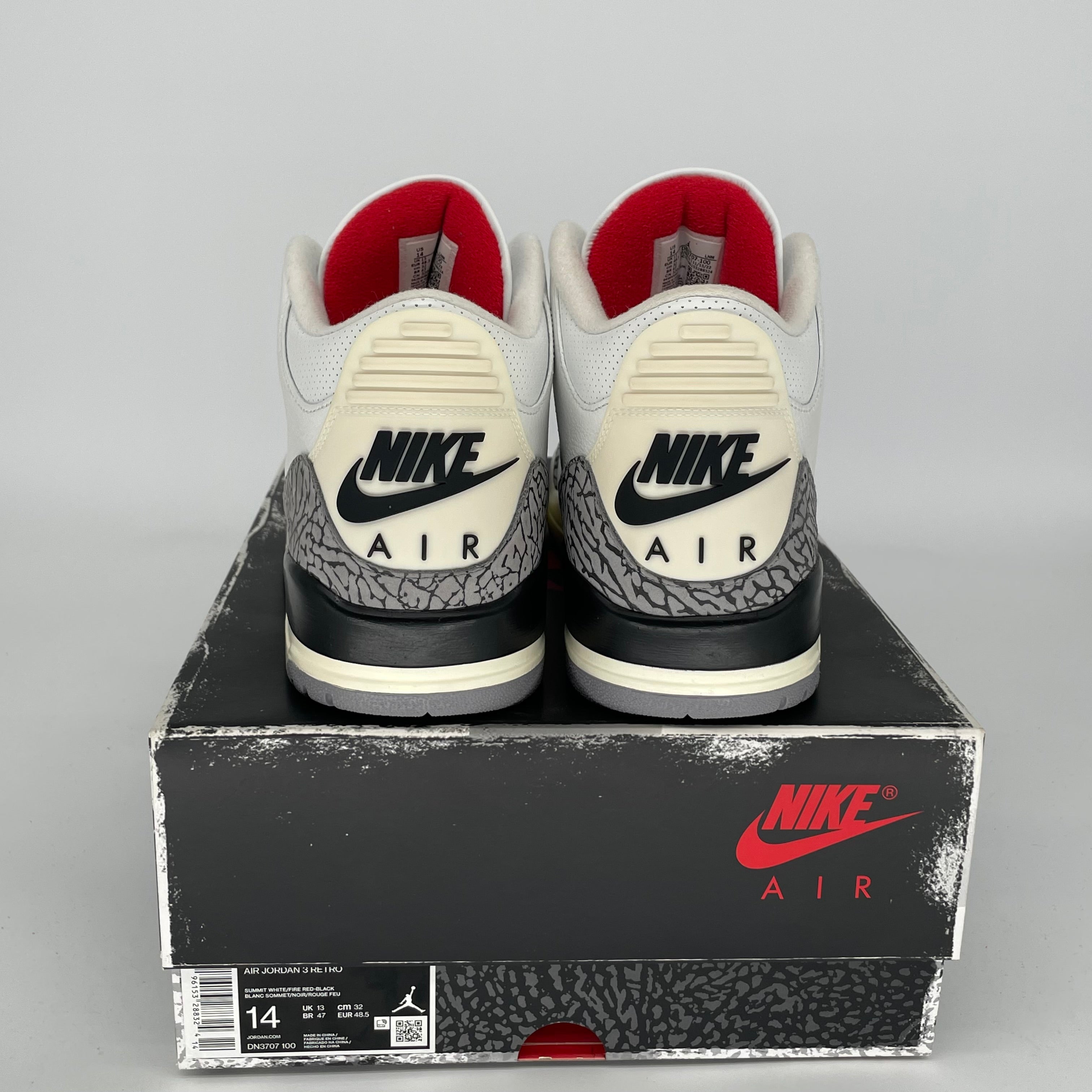 Original Air Jordan 3 White Cement Reimagined - Men's Size 14 Basketball Shoes (DN3707-100) - Retro Sneakers for Casual Wear & Street Style