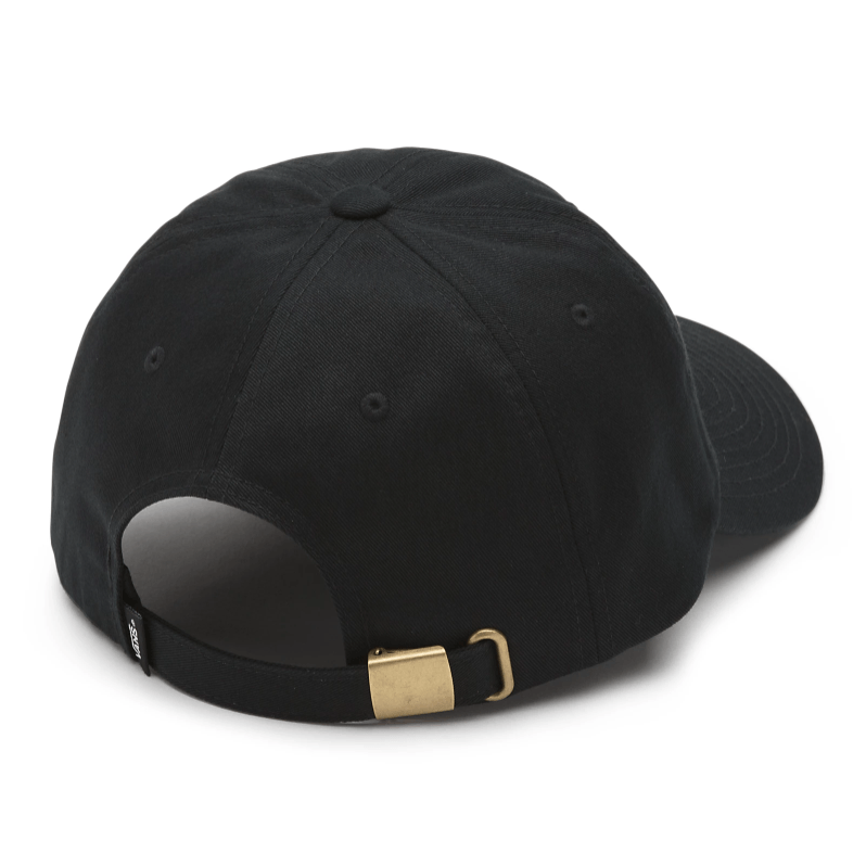 VANS Curved Bill Jockey Hat for Men & Women - Black Cotton Baseball Cap for Outdoor Sports, Golf, Fishing & Casual Wear