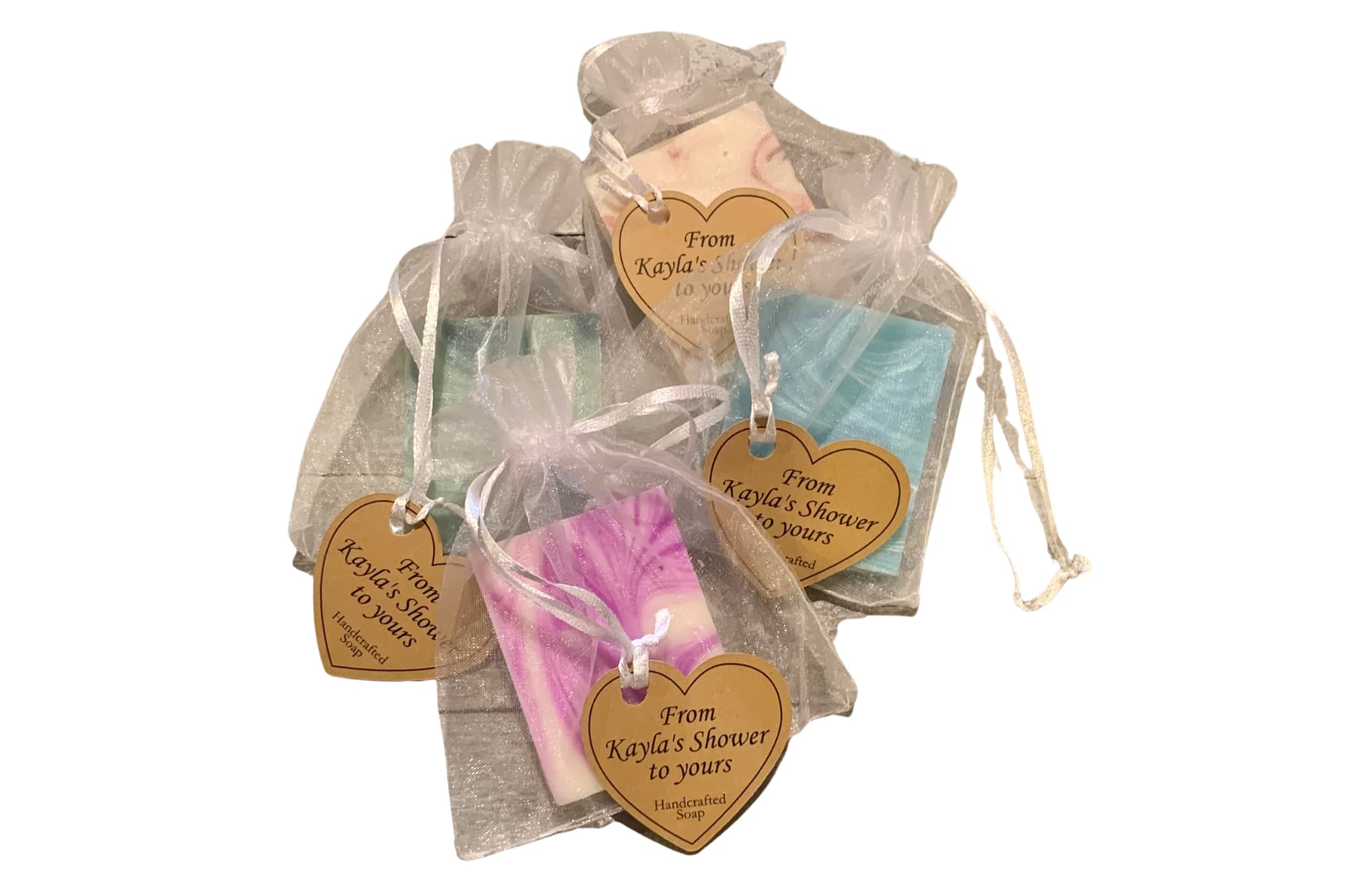 25-Pack Mini Soap Favors with Mesh Bags & Custom Tags - Perfect for Wedding Shower Gifts, Baby Showers, and Party Favors