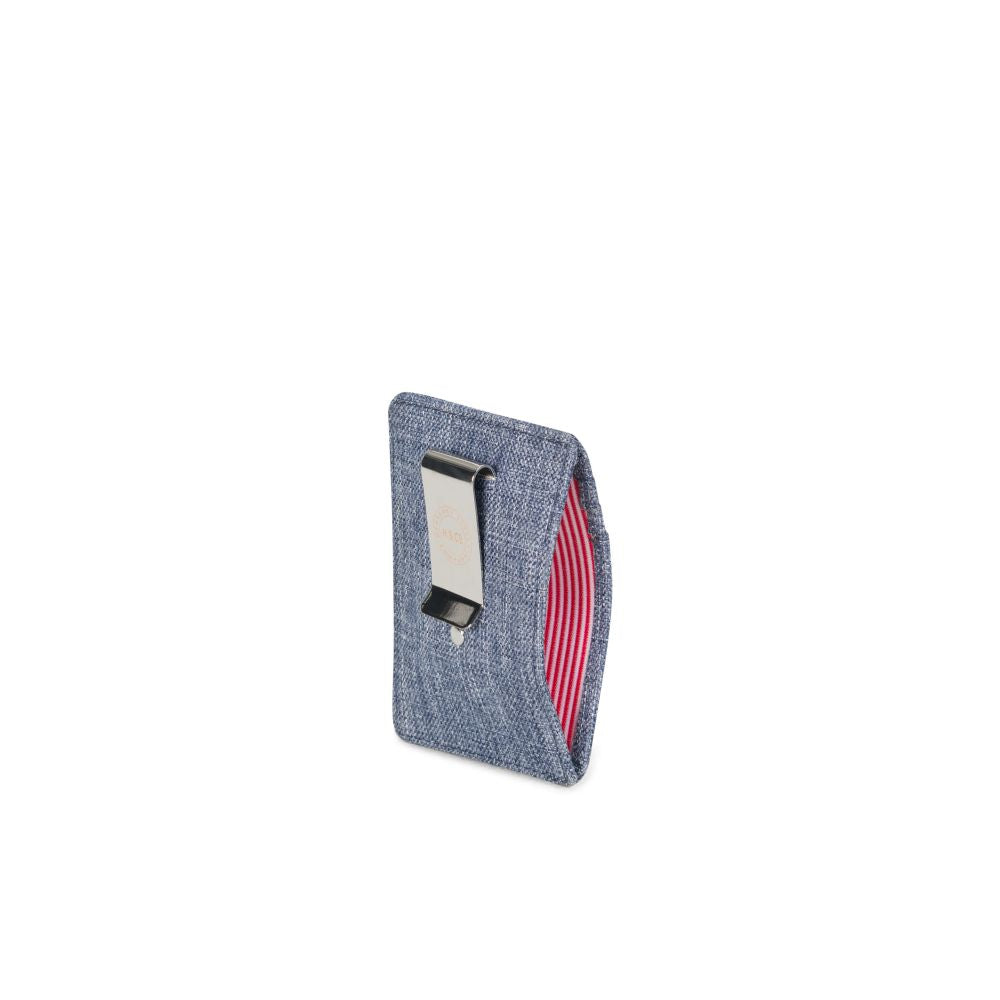 Herschel Raven Wallet - Dark Chambray Crosshatch RFID Blocking Slim Bifold Wallet for Men | Travel, Everyday Carry & Business Use