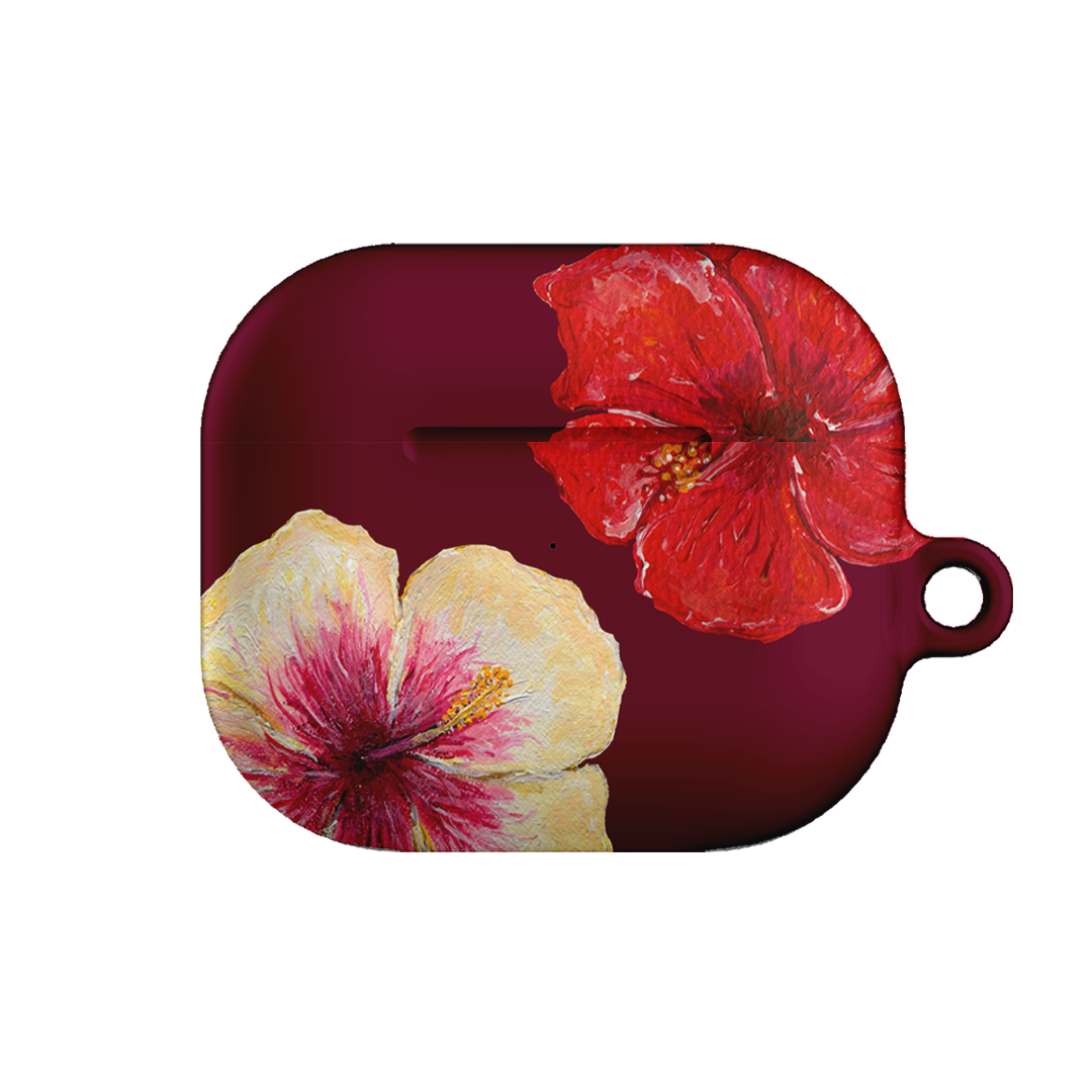 Hibiscus Flower AirPods Case - Floral Design Protective Cover for Apple AirPods 1/2/3 & Pro - Perfect for Travel, Workouts, and Everyday Use