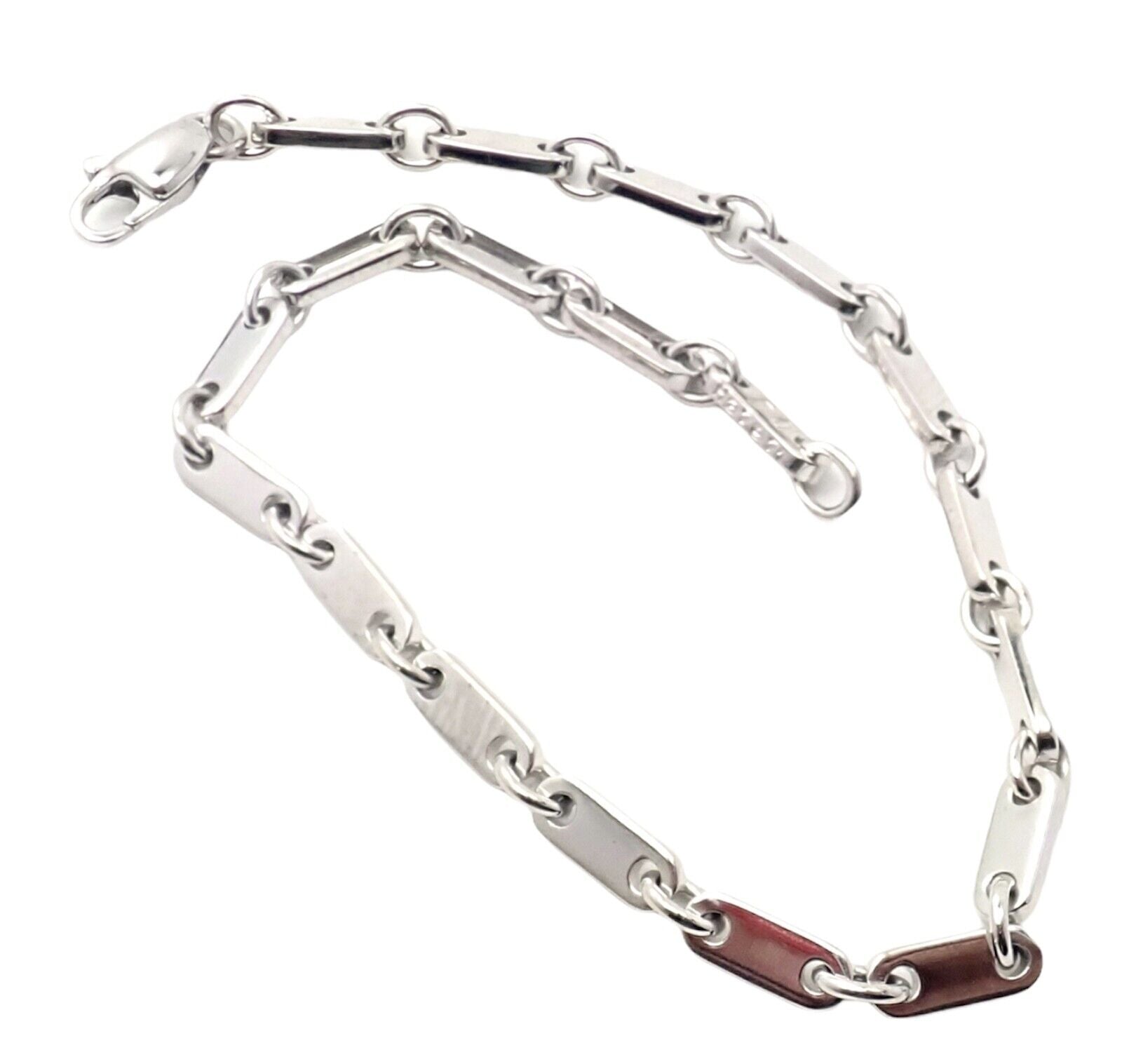 Authentic Vintage Cartier 18k White Gold Fidelity Link Bracelet - Luxury Jewelry for Women, Perfect Gift for Anniversary, Wedding & Special Occasions