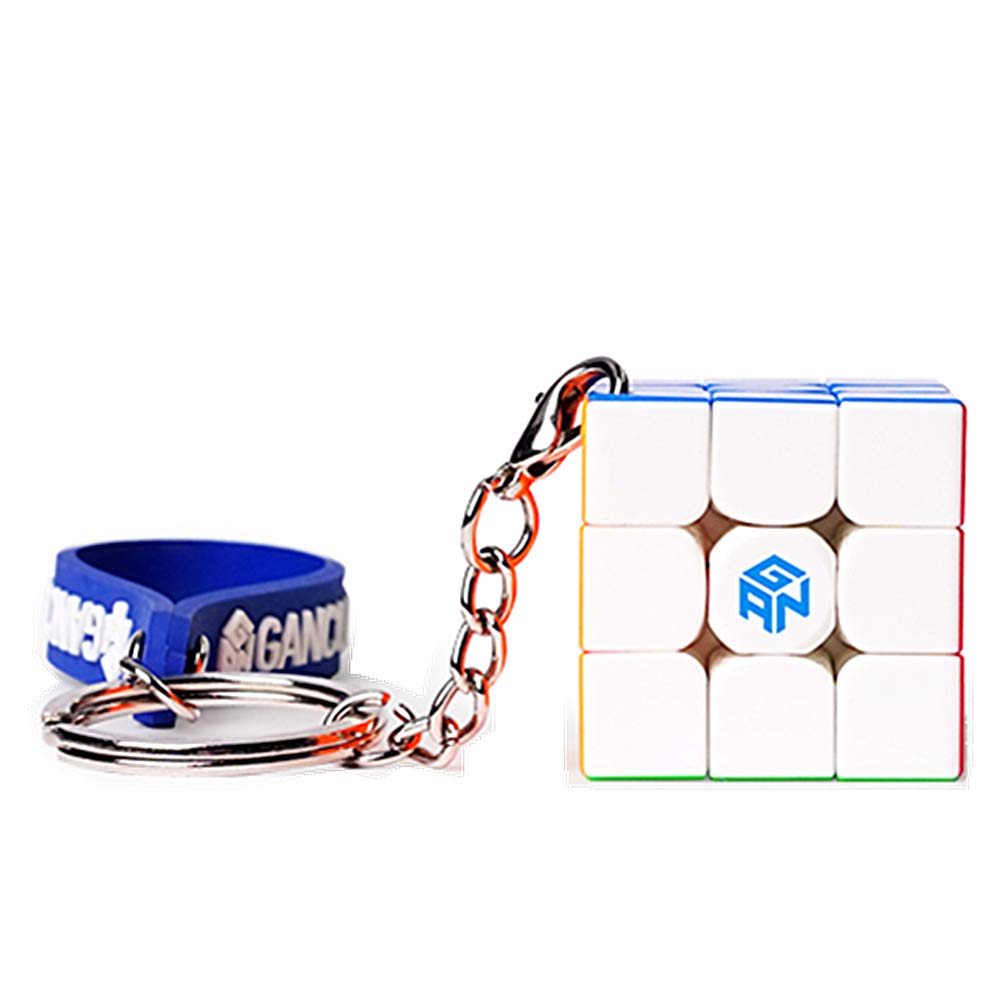GAN 330 Keychain Cube - Mini 3x3 Speed Cube Puzzle for Adults & Kids - Portable Key Ring Magic Cube for Stress Relief & Office Fidget Toy - Perfect Gift for Cubers & Puzzle Lovers