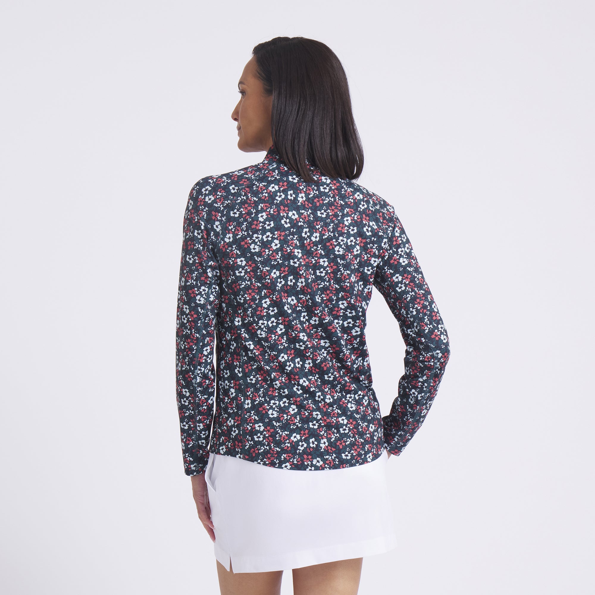 YouV Floral Burst Women's 1/4 Zip Golf Pullover - Lightweight & Breathable for Golfing & Outdoor Activities
